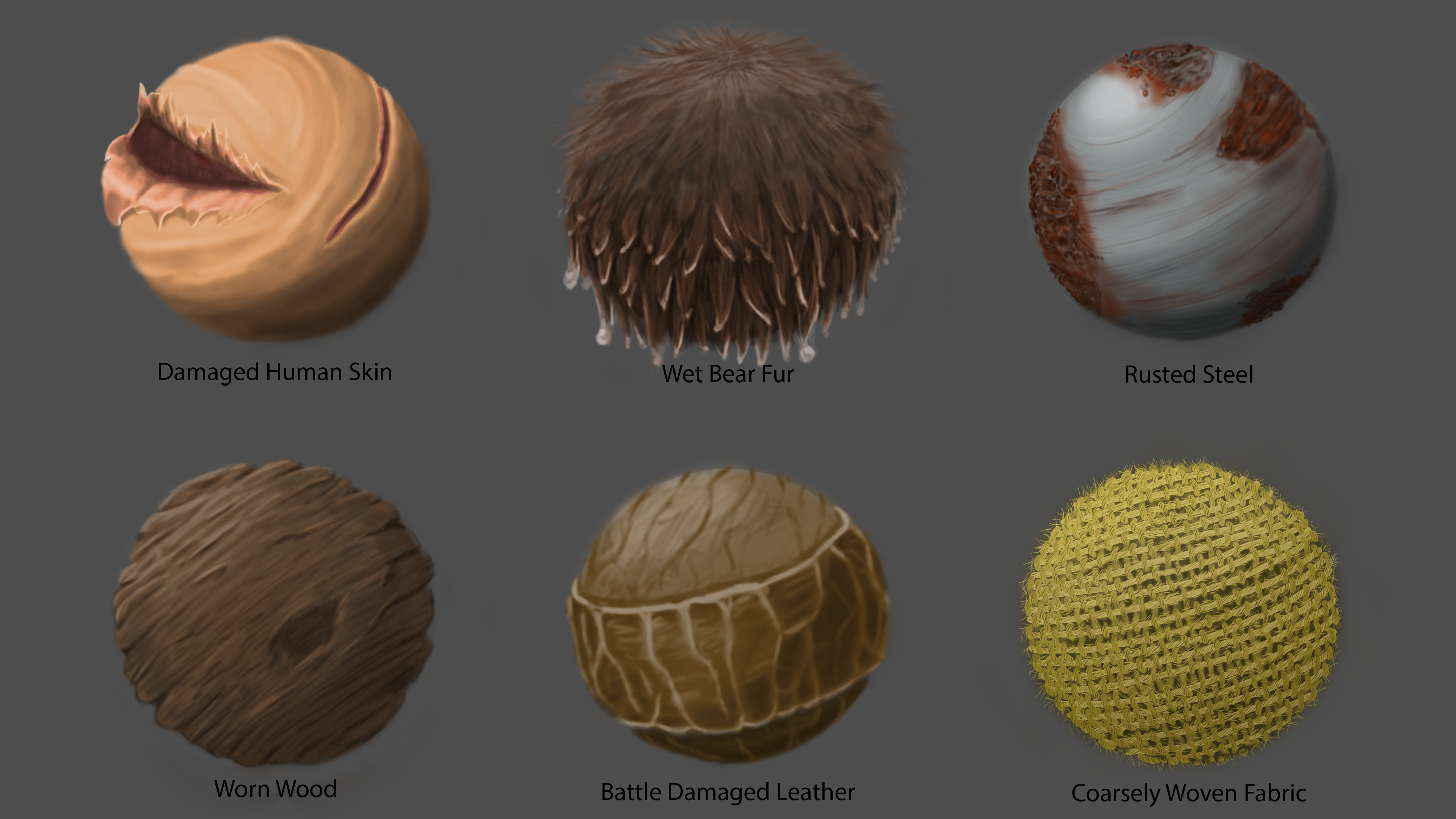 Material wedges color/render