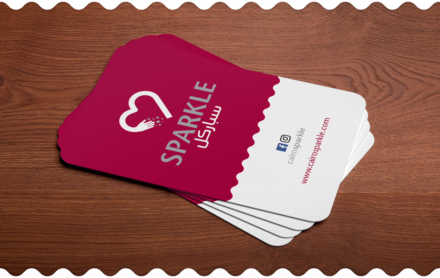 Sparkle Business Cards Mockup