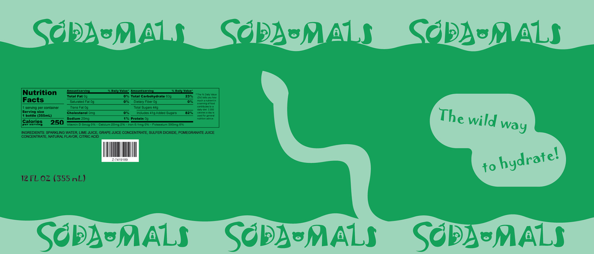 Snake Bottle Label