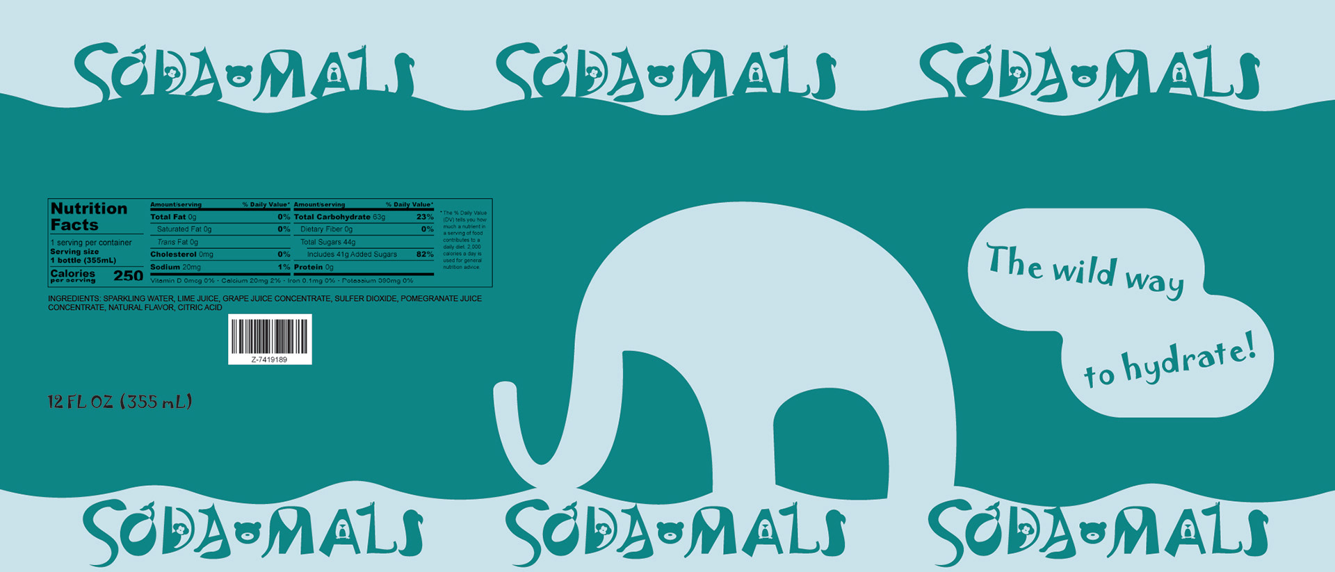 Elephant Bottle Label