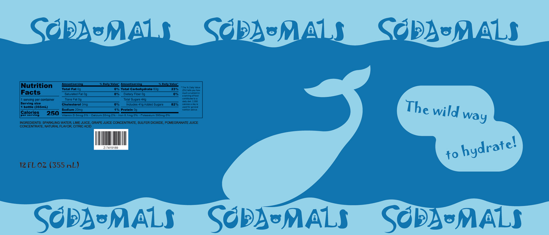 Whale Bottle Label