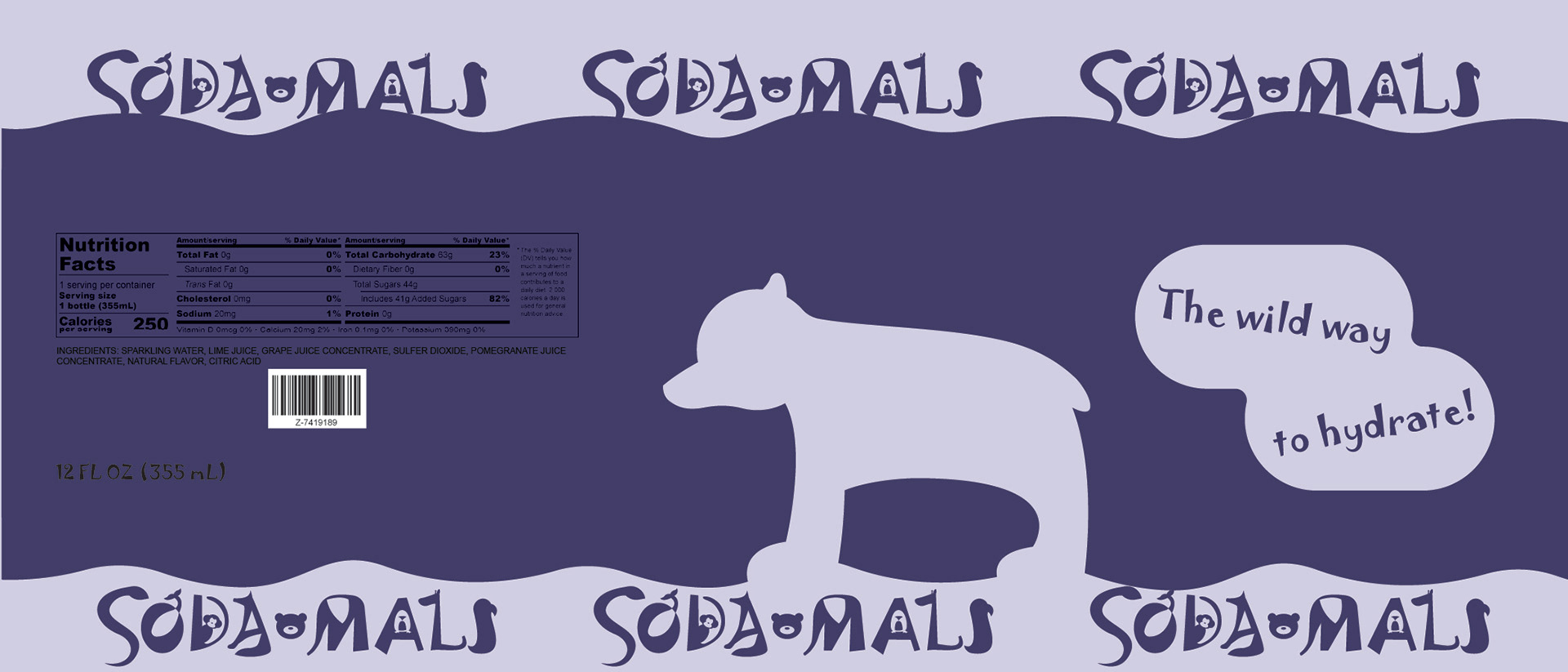 Bear Bottle Label