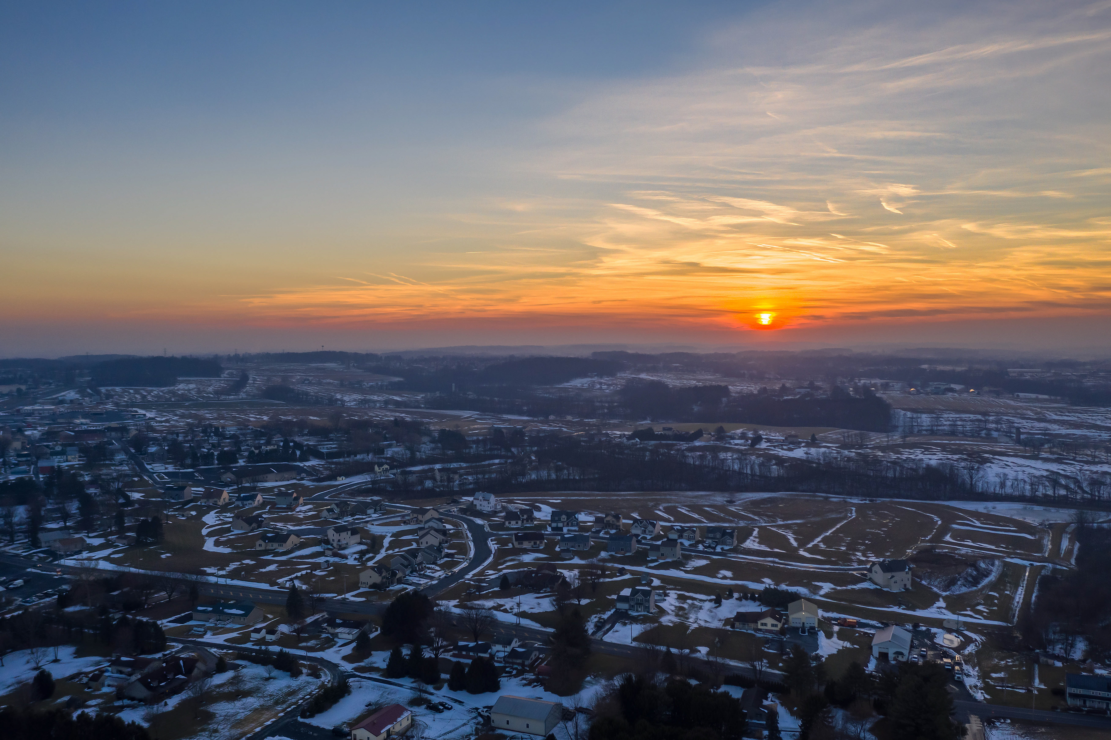 Sunset over Mount Aetna, Pennsylvania