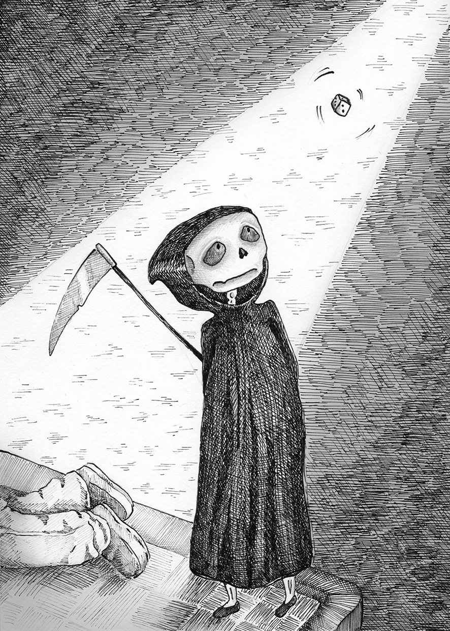 "Con la muerte en su cabeza"