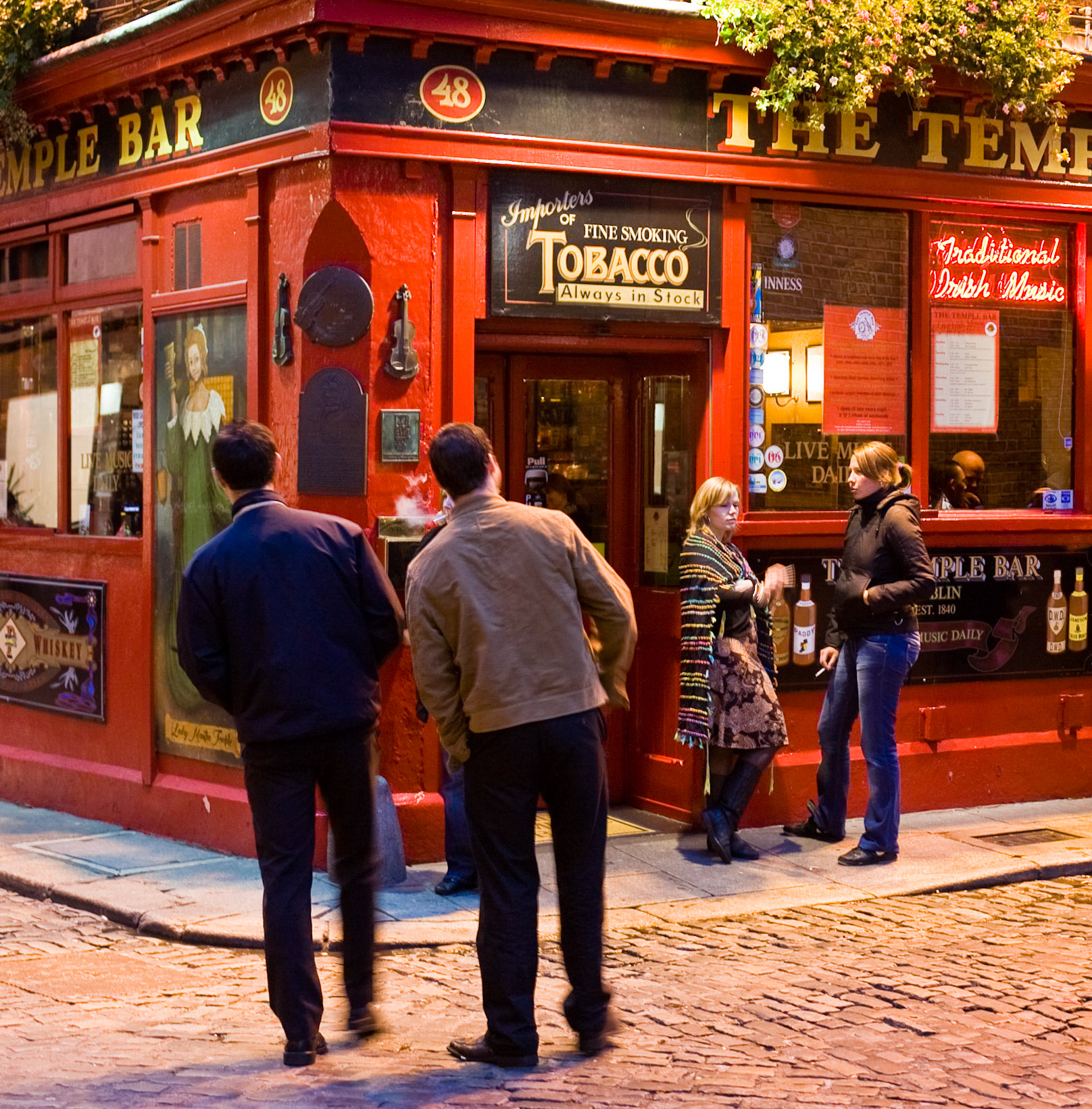 Szene aus dem angesagten Dubliner Viertel Temple Bar