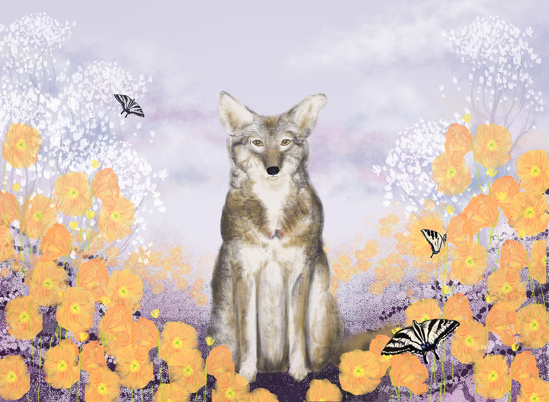 Coyote Conflict, digital illustration