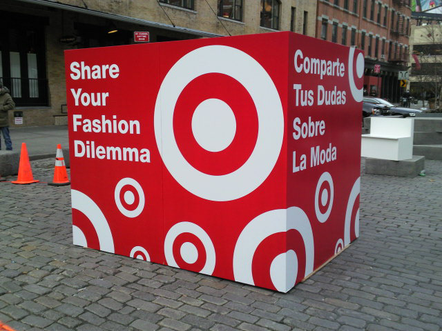 Target booth wrap design - (Copyright 2010, Red Visuals Inc., Ricky Zehavis Photography)