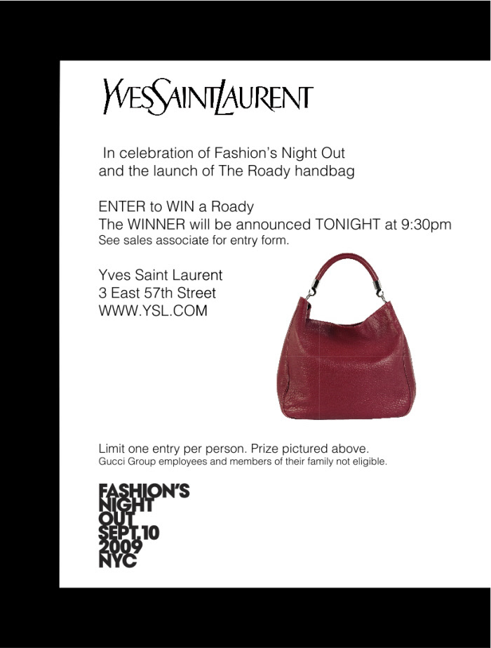 Yves Saint Laurent counter display for Fashion Week.