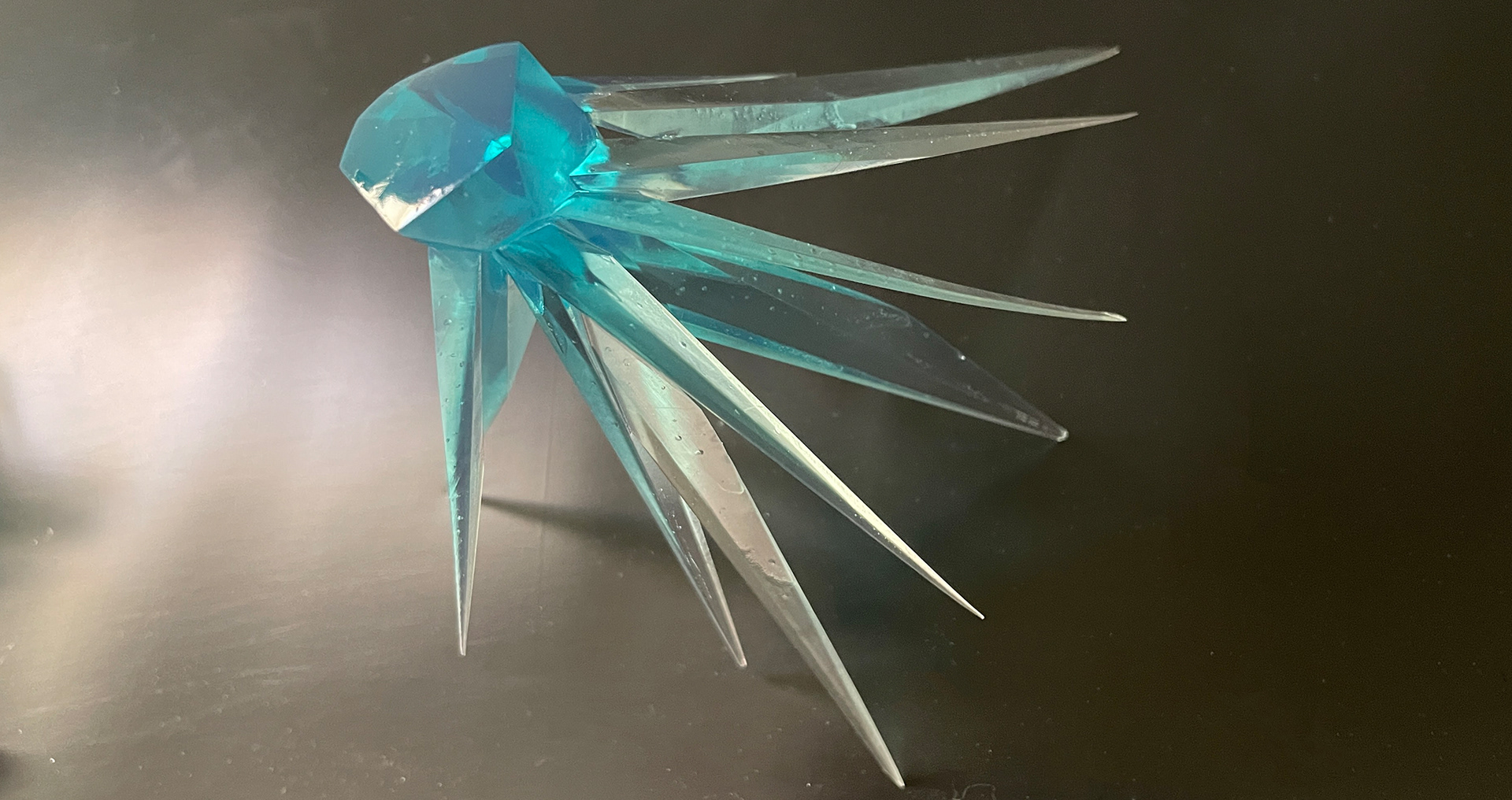Gem Sculpture: Sanded and cleared with automotive clear coat