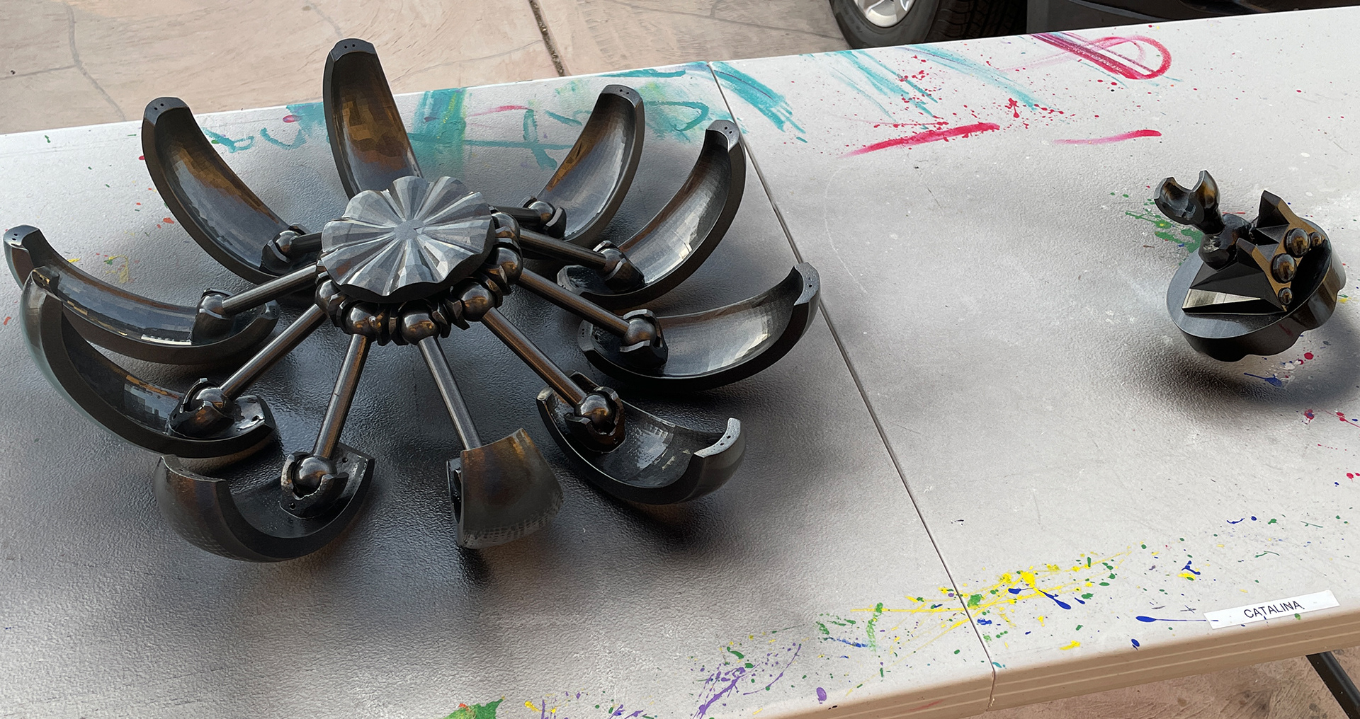 Pumpkin Spider: Base coat for spider parts