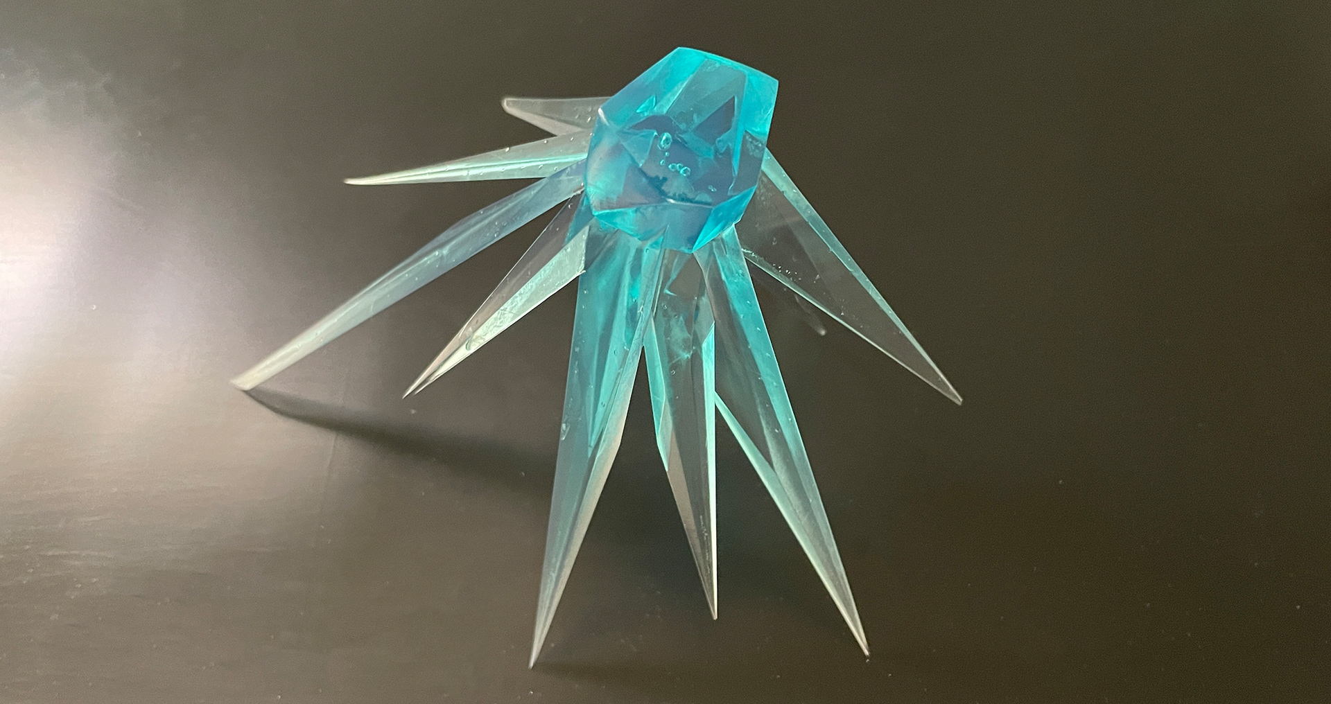 Gem Sculpture: Sanded and cleared with automotive clear coat