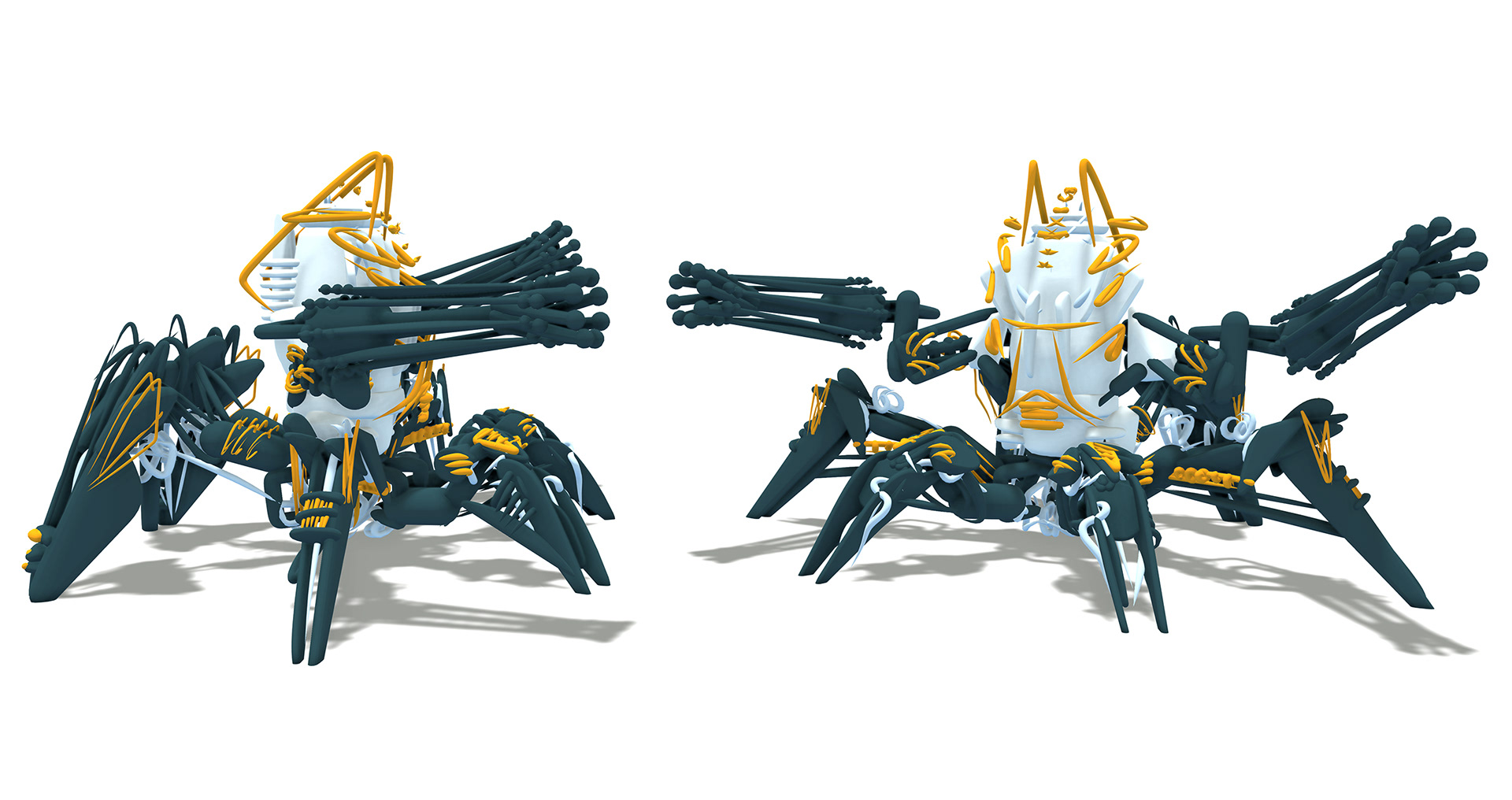 Crab Bot: GS 3d volume sketch.