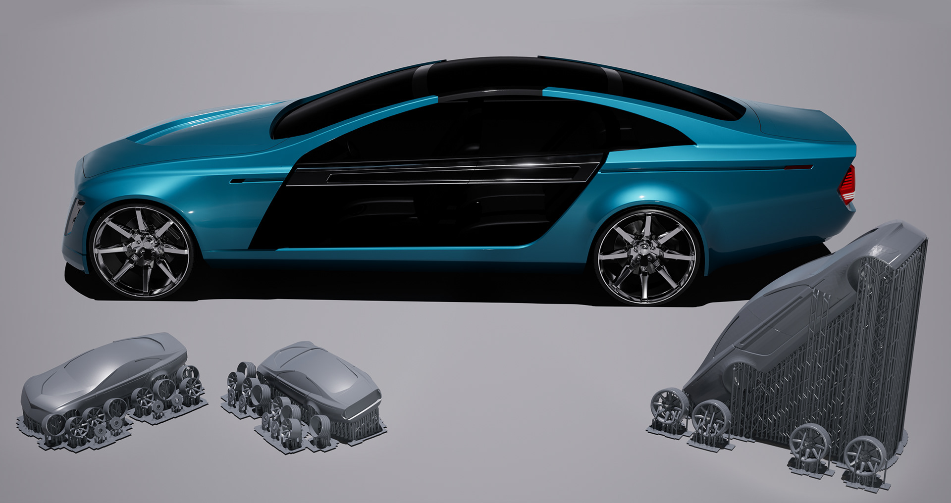 Sedan Alias Model: Prepped in ChituBox and Resin printed.