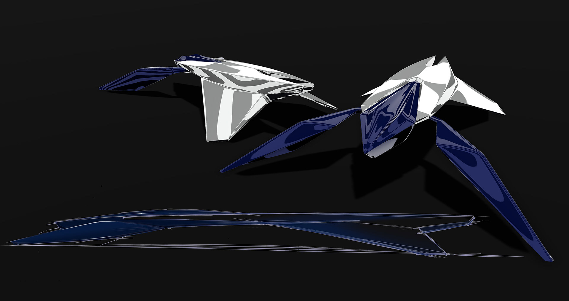 Photoshop ideation sketch with GS SUB D model.