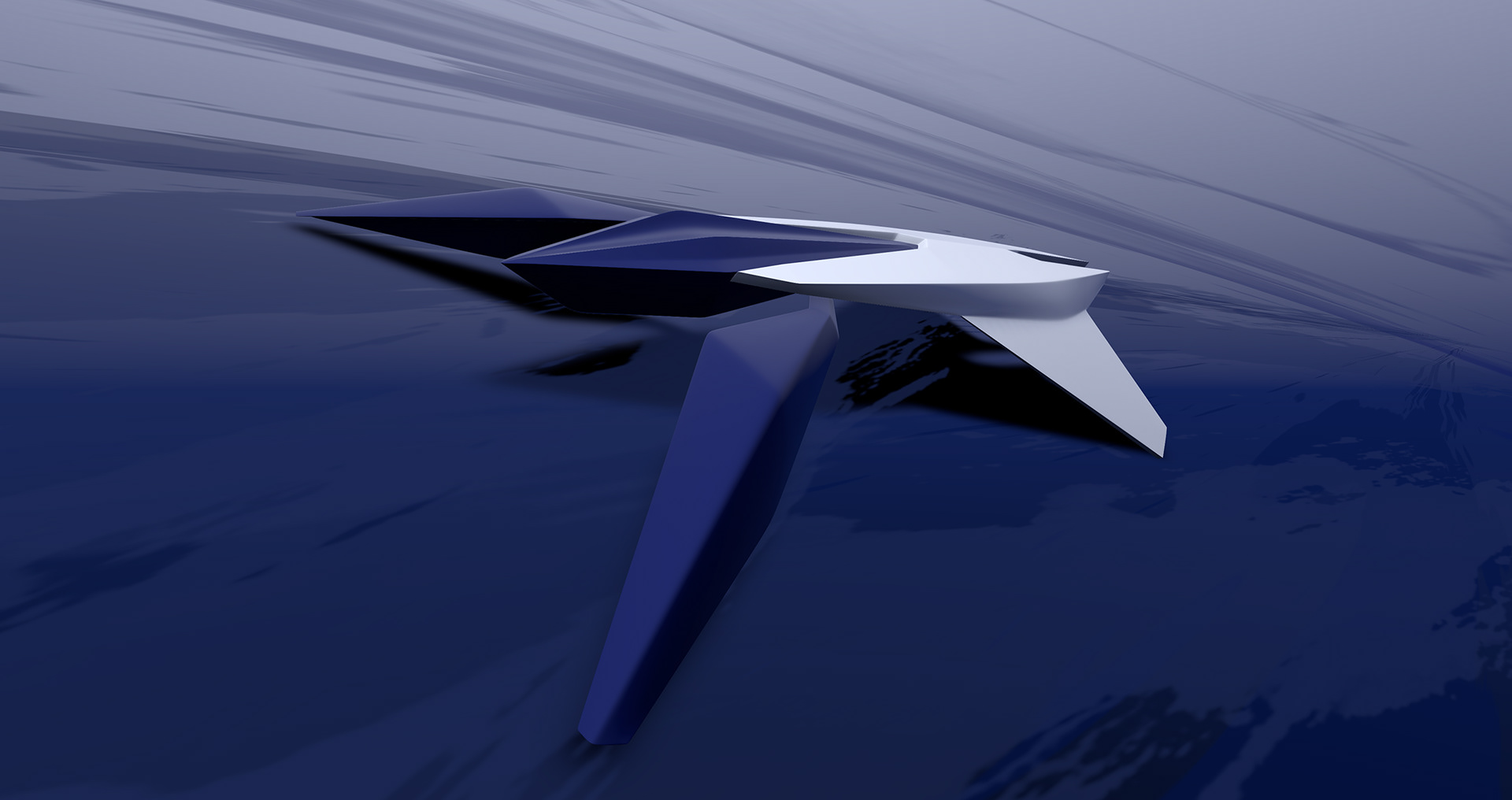 Speed Form: HDR rendered in Gravity Sketch with water color effect.