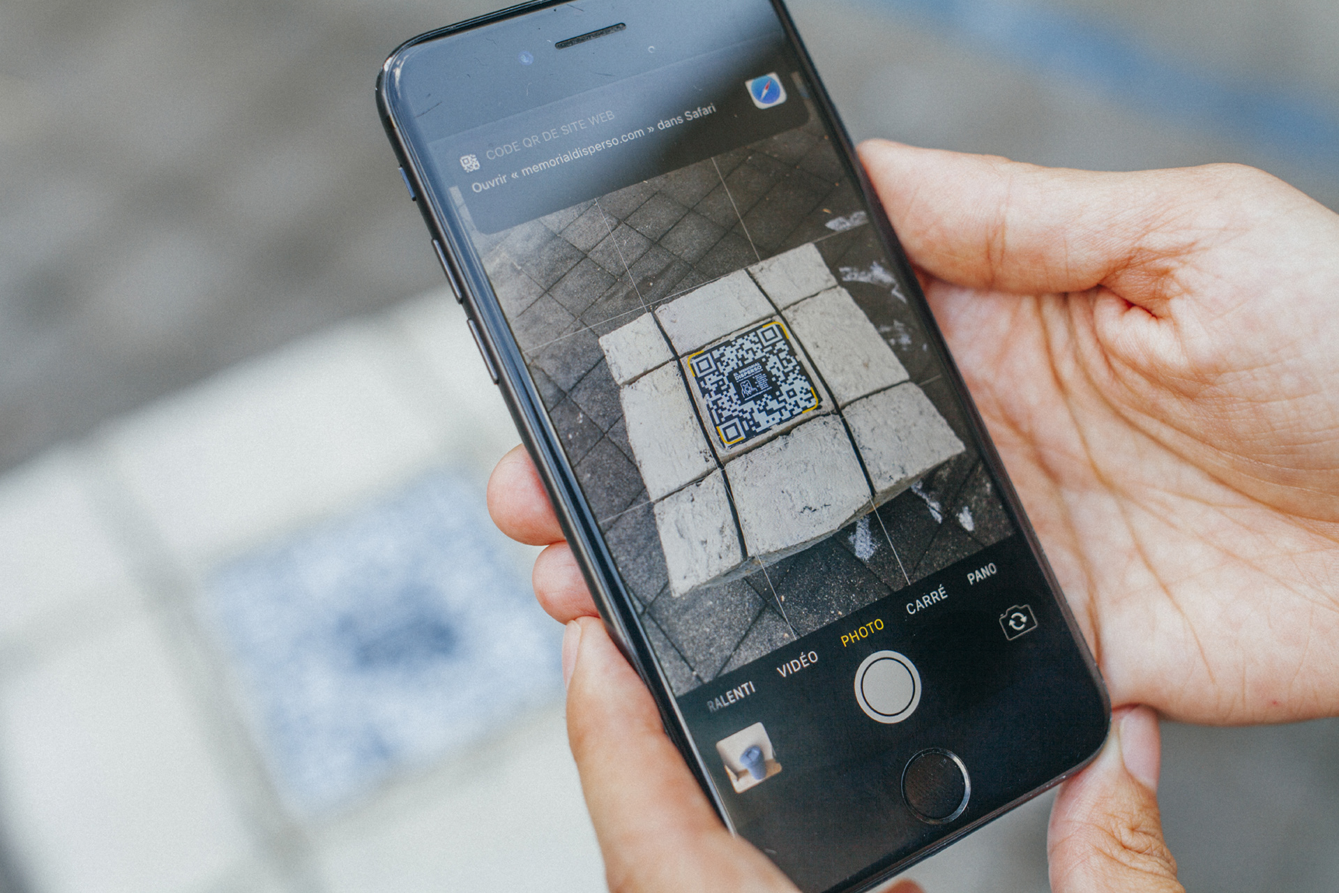 9 - The online platform is accessed as any other QR code: simply open your smartphone’s camera, point at the QR code, and follow the link that pops up.