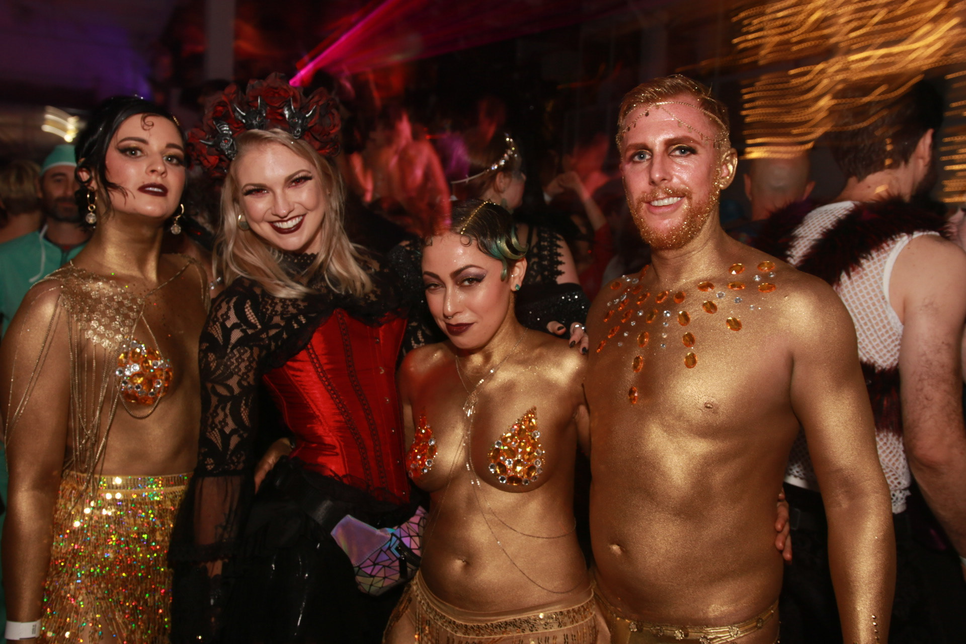 Gold sparkling models for JunXion's Beyond the Veil. October 2021.