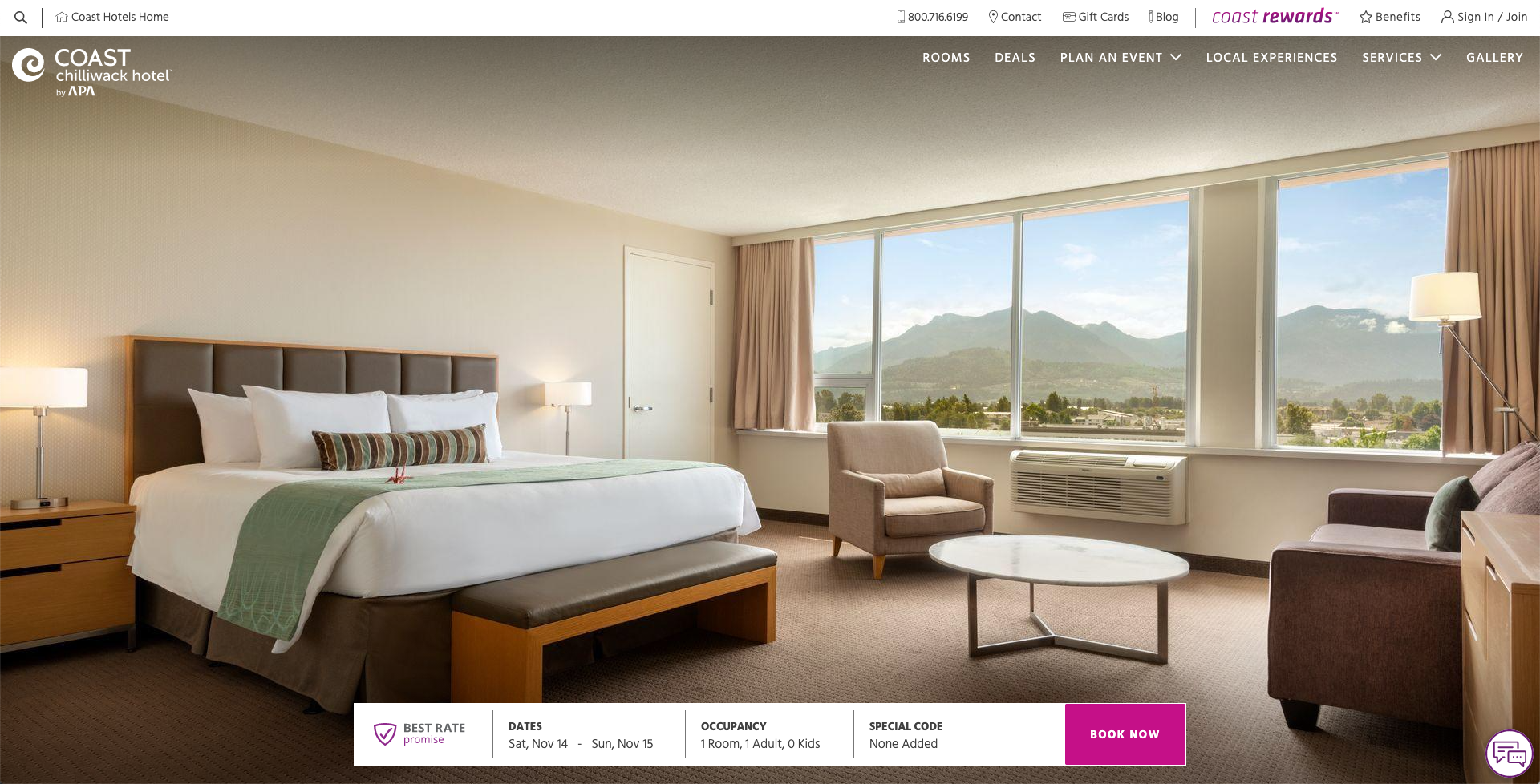 top of homepage