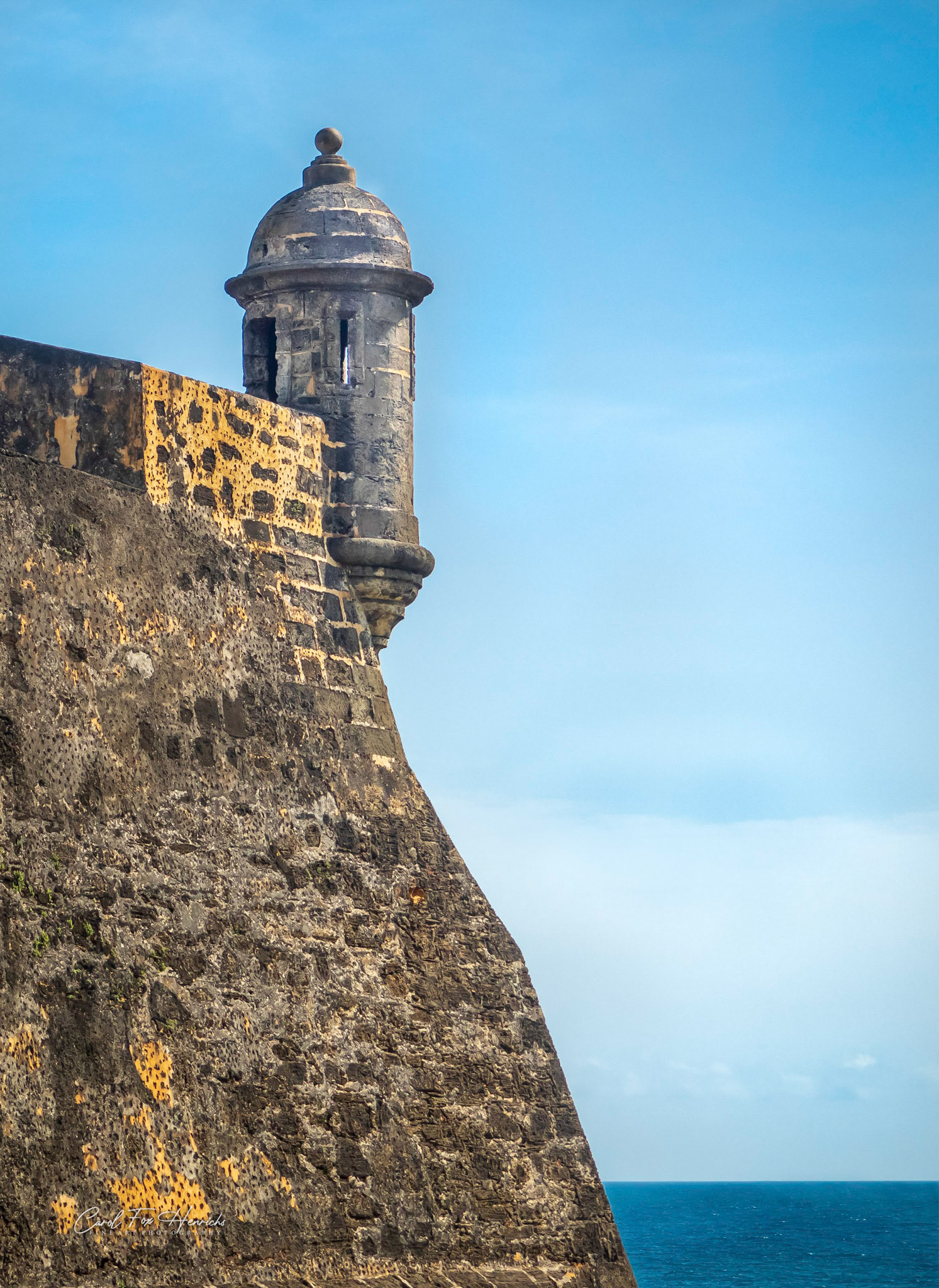 Garita or sentry box at Castillo San Cristóbal (San Juan) in San Juan, Puerto Rico.