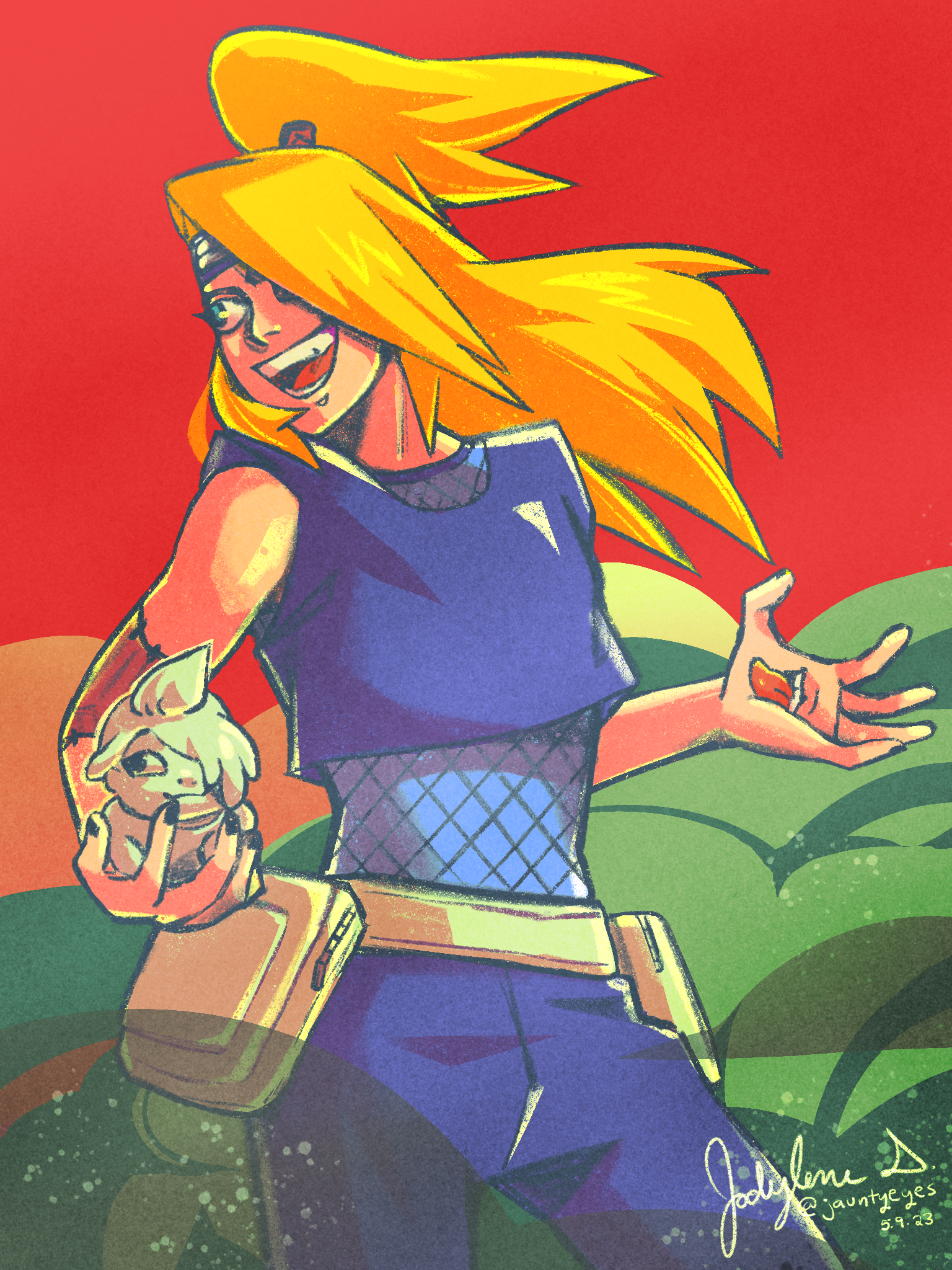 Deidara from Naruto | Fanart