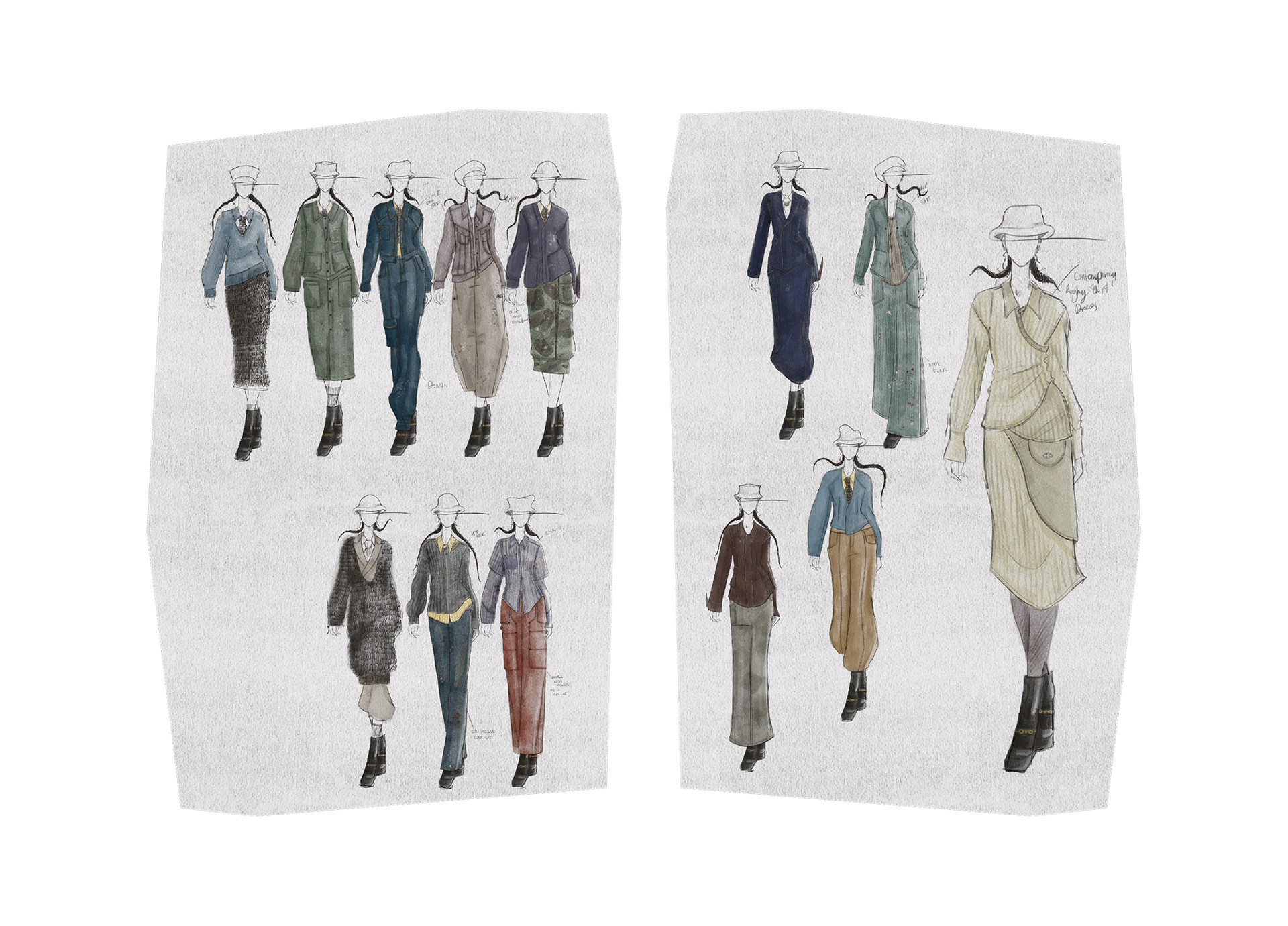 fall/winter 26/27 thumbnail sketches