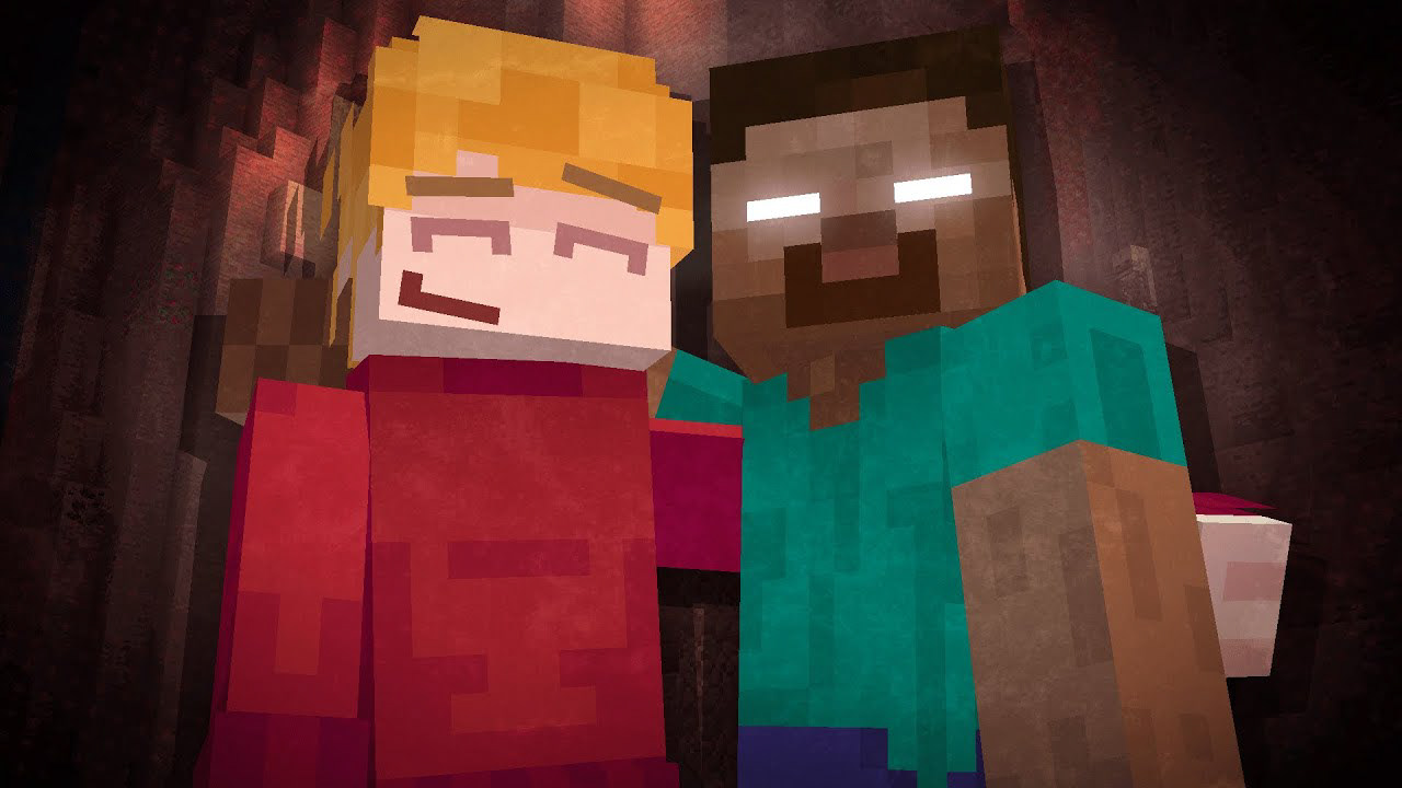 "Minecraft with my friend Herobrine (From the Fog)"