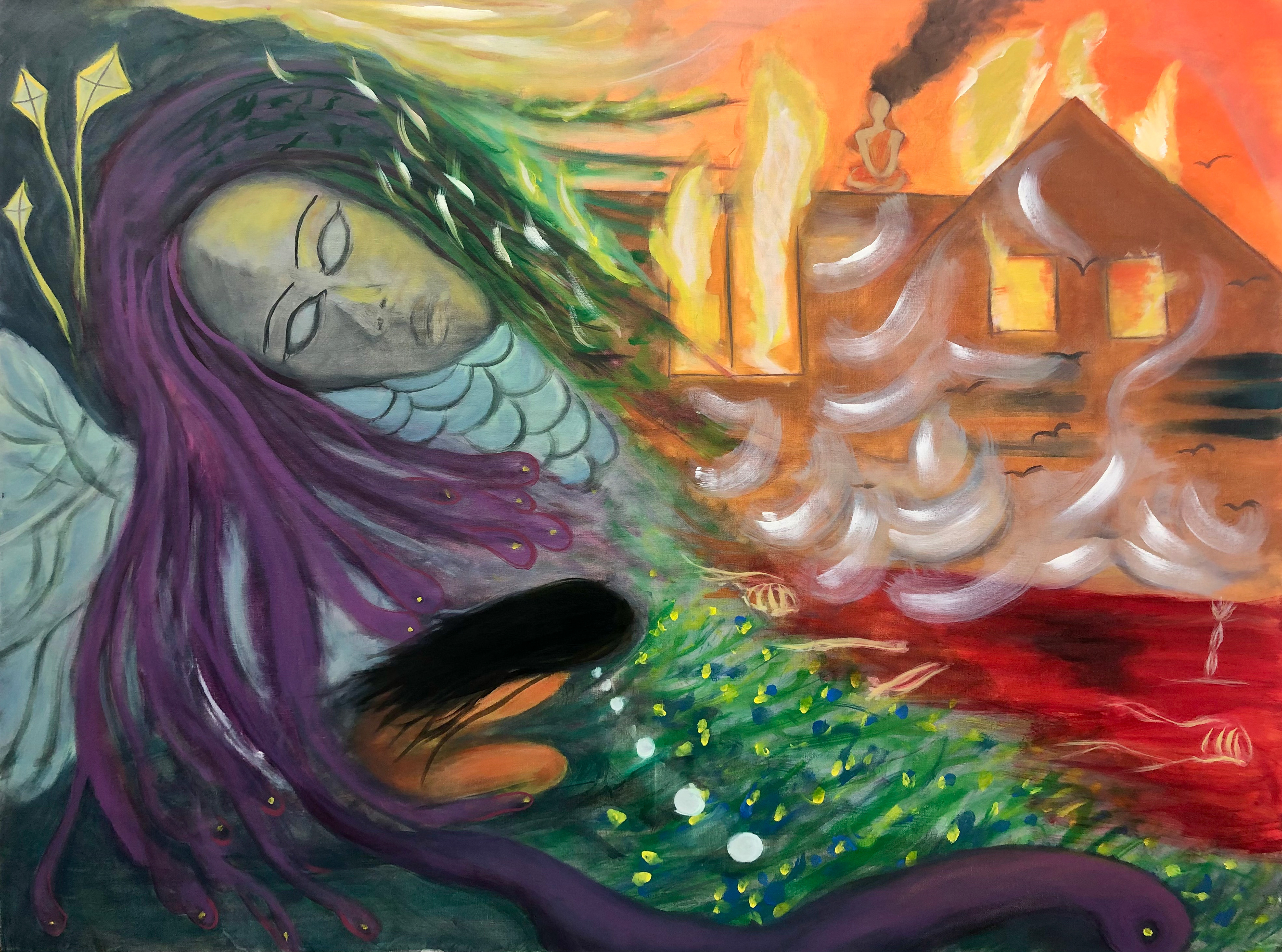 The House It Burned But Nothing There Was Mine 36x48"