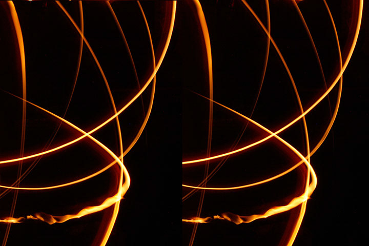 Light from a candle