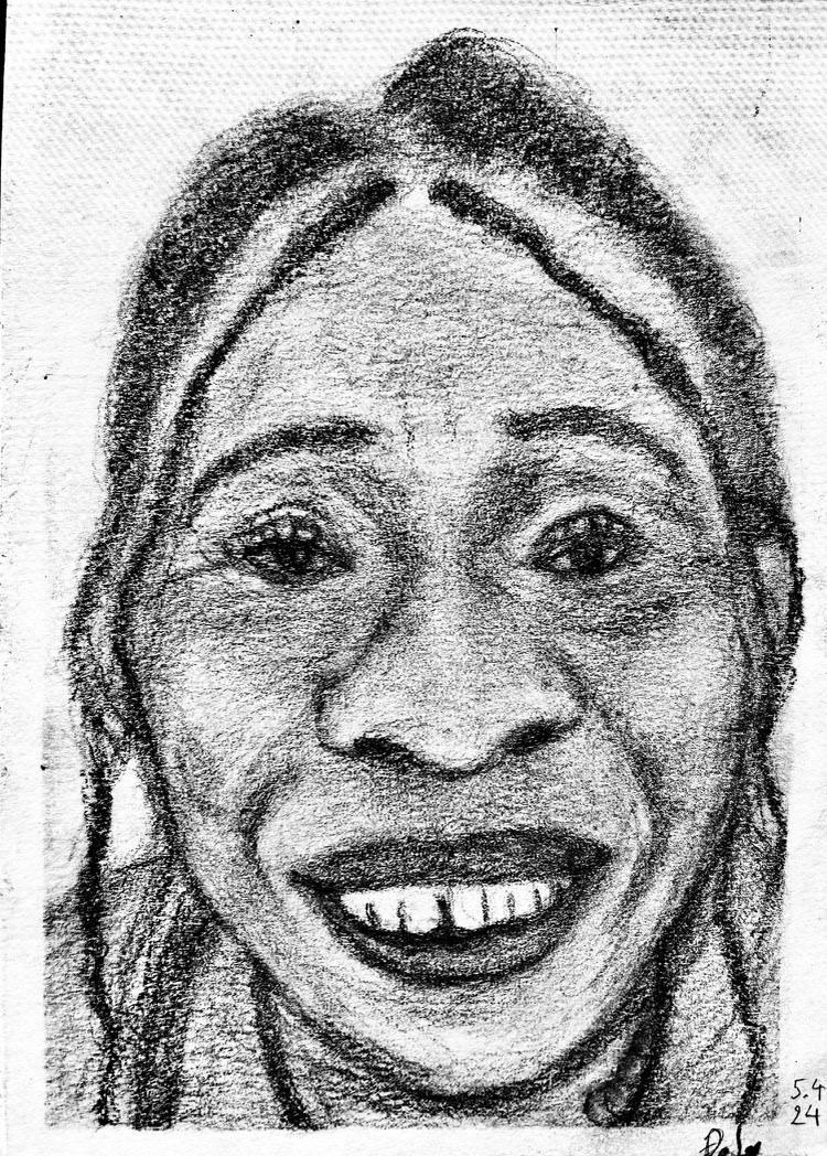 Charcoal, graphite on Bristol vellum paper. 7 x 5.5 in