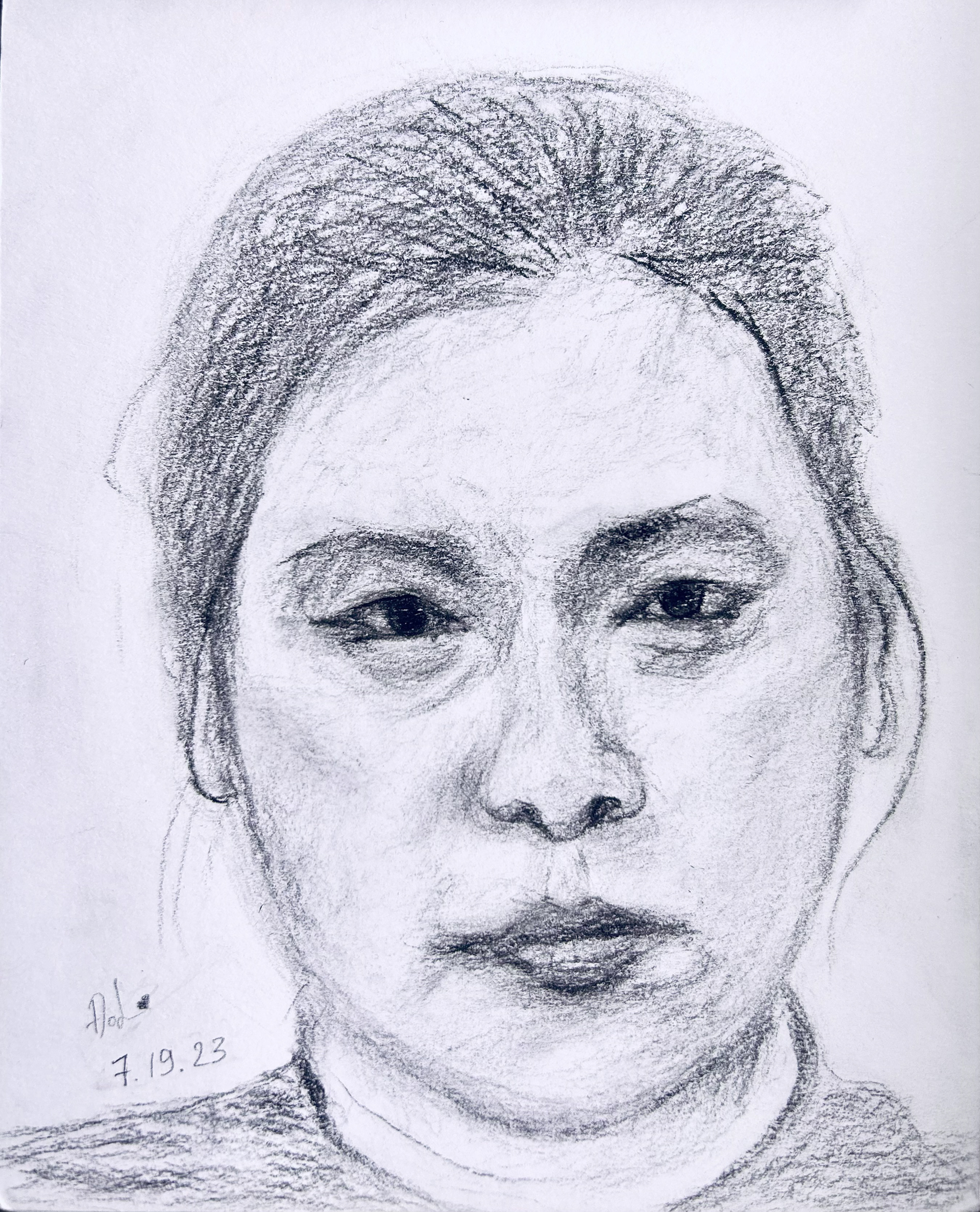 Charcoal on Bristol vellum paper. 7 x 5.5 in
