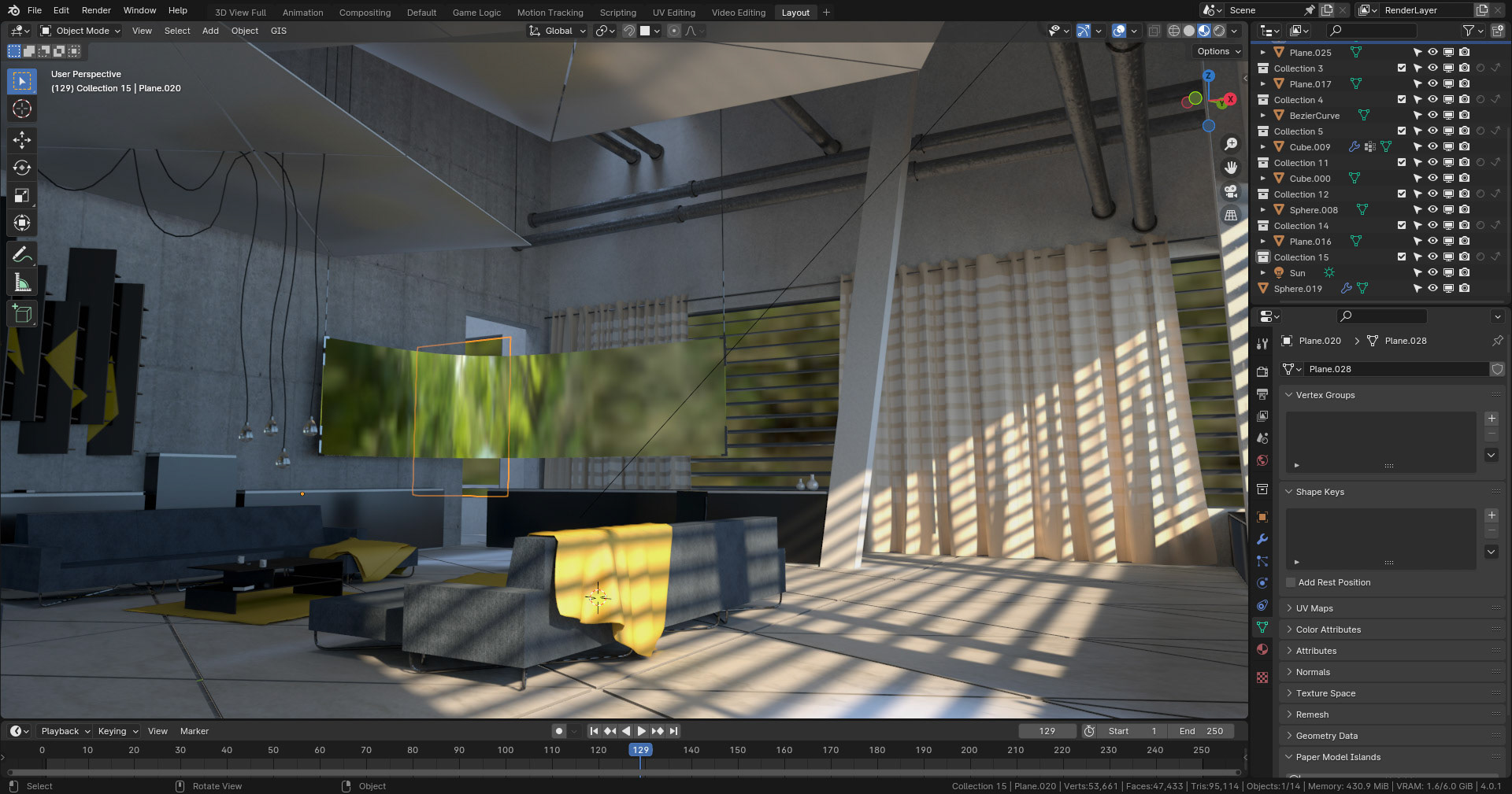Interior facility render - medium quality export - Video Game Design
