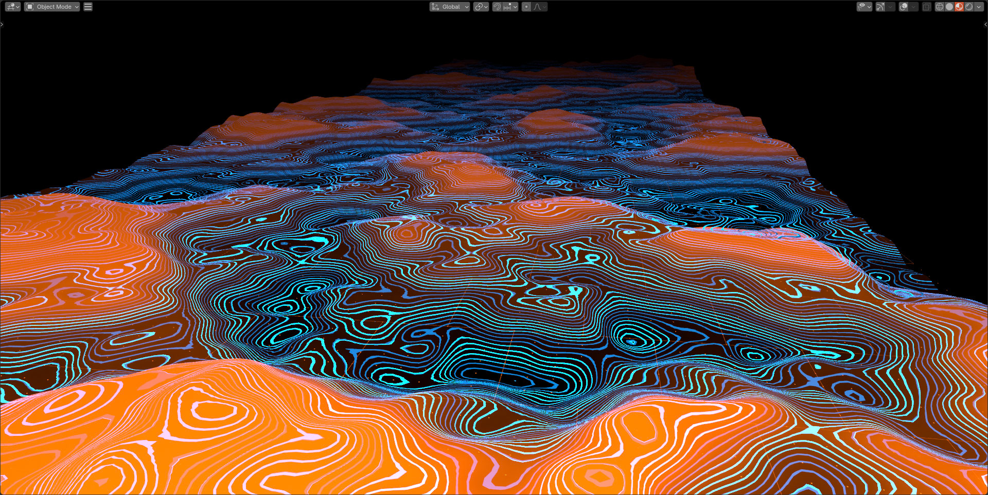 3D Animated Topographic Asset - Looping motion graphic