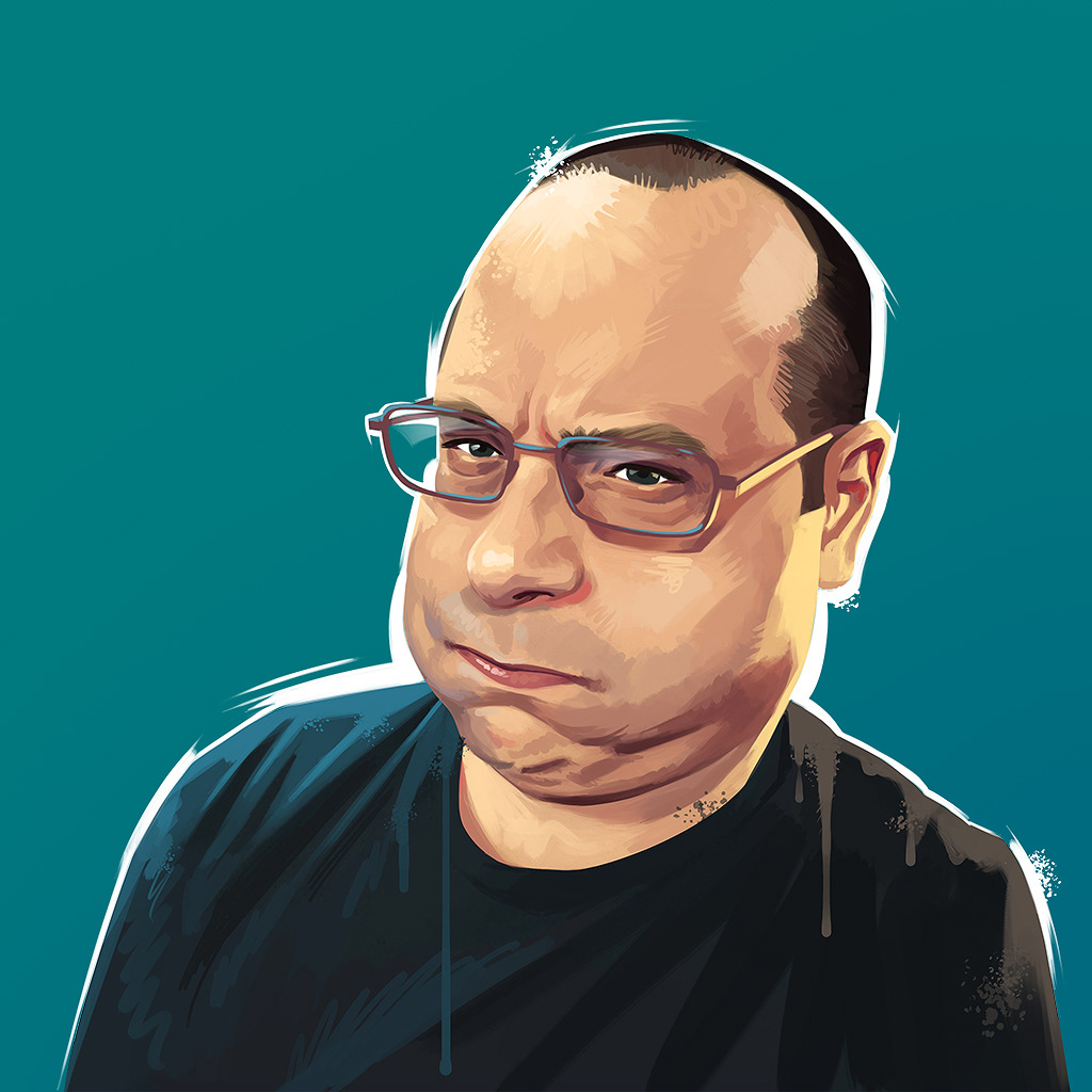 Portrait von Joshua Bardwell im Graffiti Style für den Flugsimulator Liftoff: Drone Racing