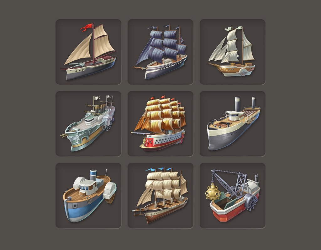 Icondesign für ANNO 1800, Ubisoft Bluebyte