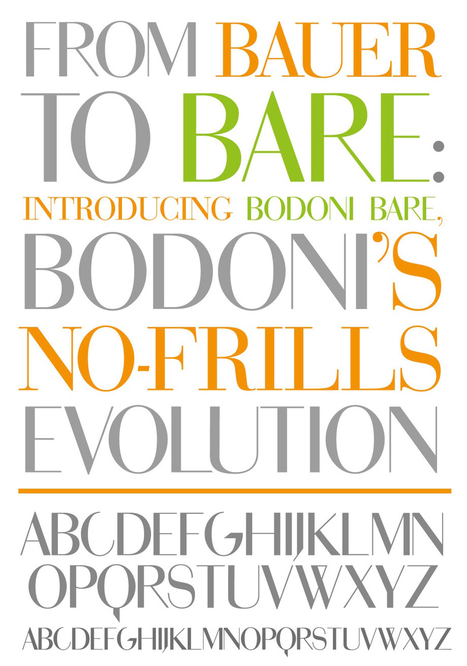 Typeface Design: Bodoni Bare