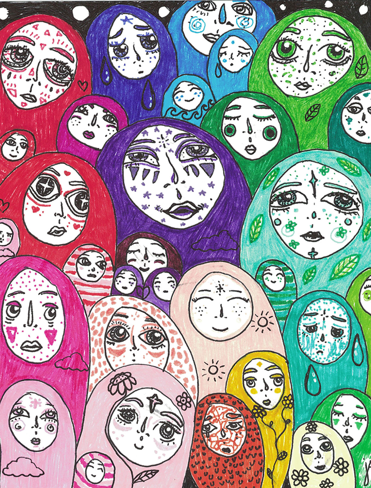Nested Faces 01