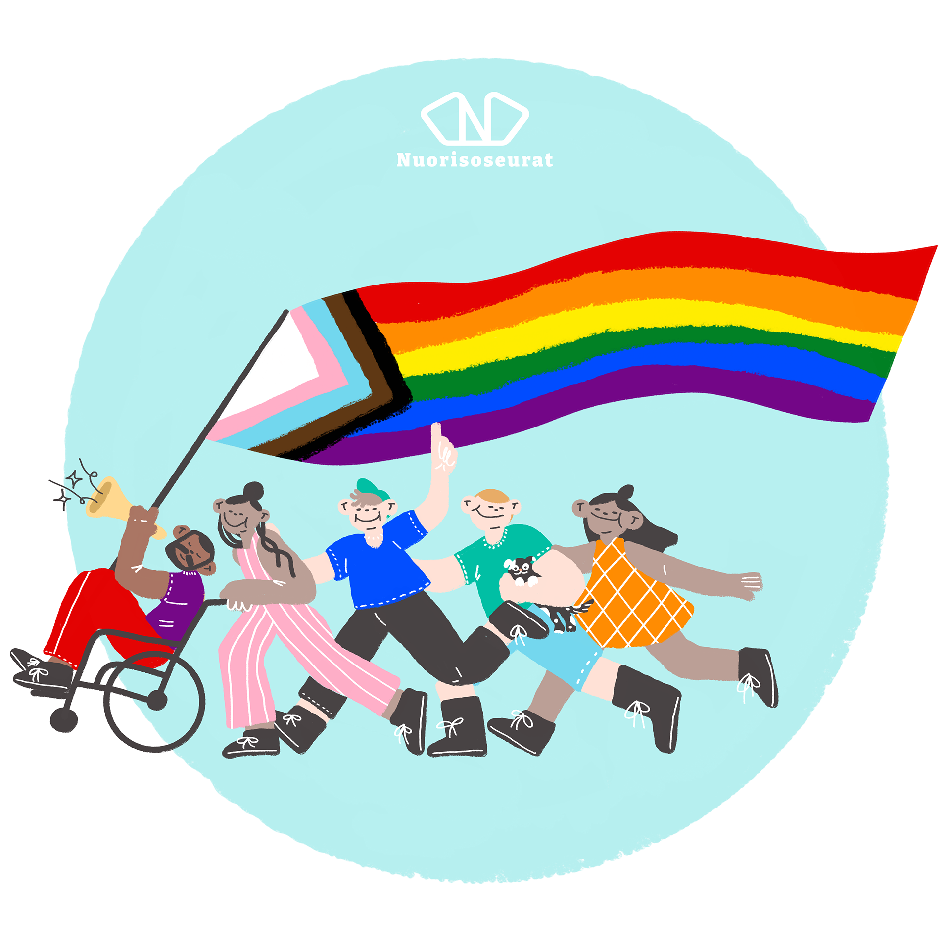 Suomen Nuorisoseurat- pridekampanja 2024.
