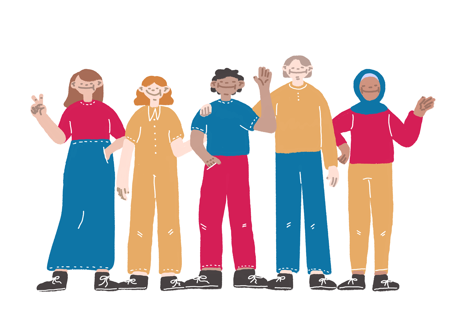 Suomen Nuorisoseurat- kuvitus Euroopan nuorisoviikko.