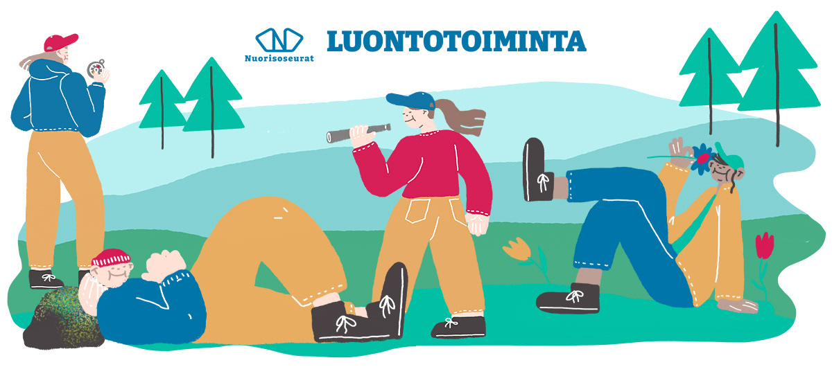 Suomen Nuorisoseurat. Kuvitus luontotoiminnalle.