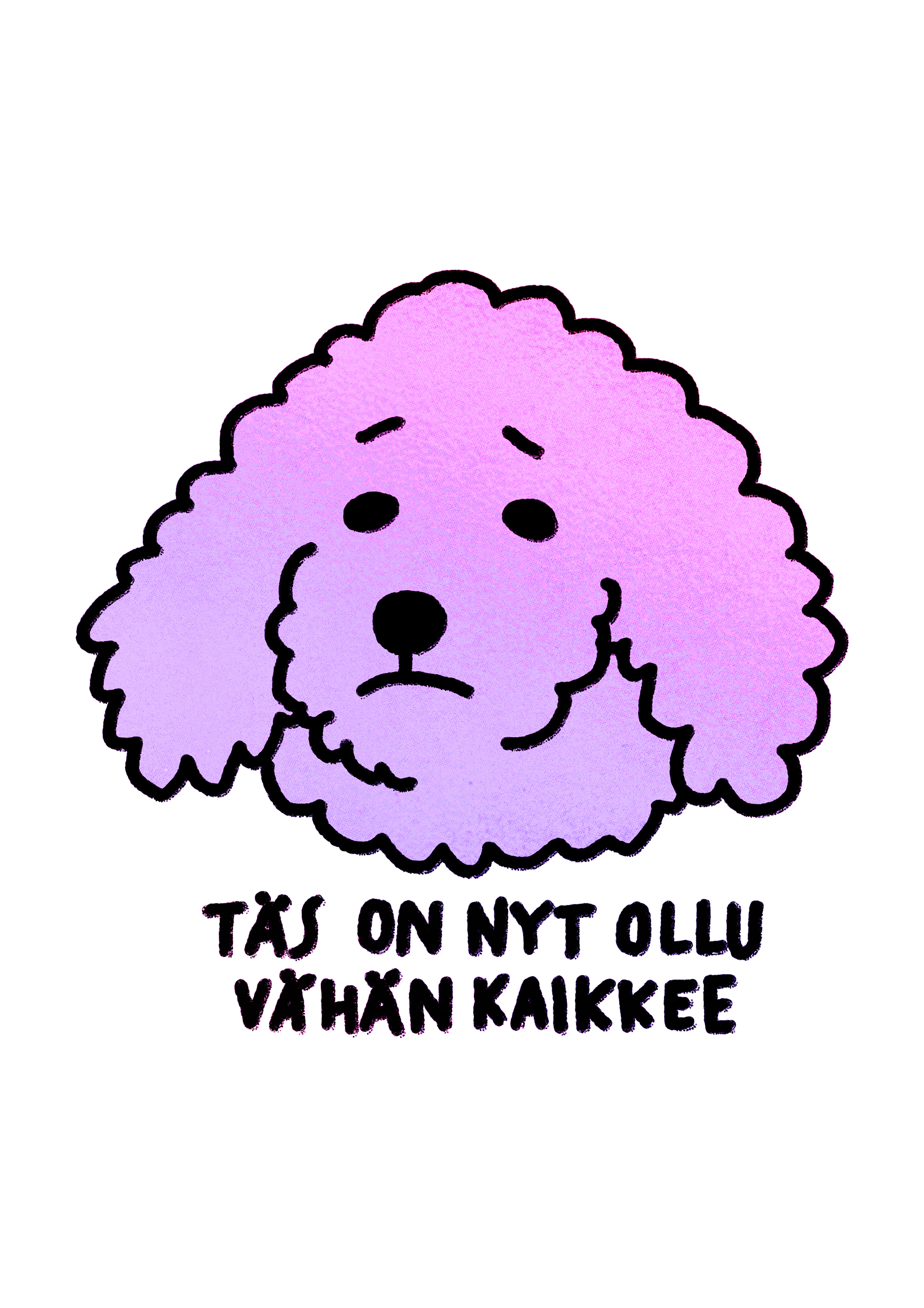 Oma projekti. Tarra, postikortti sekä korvikset löytyy kaupastani!