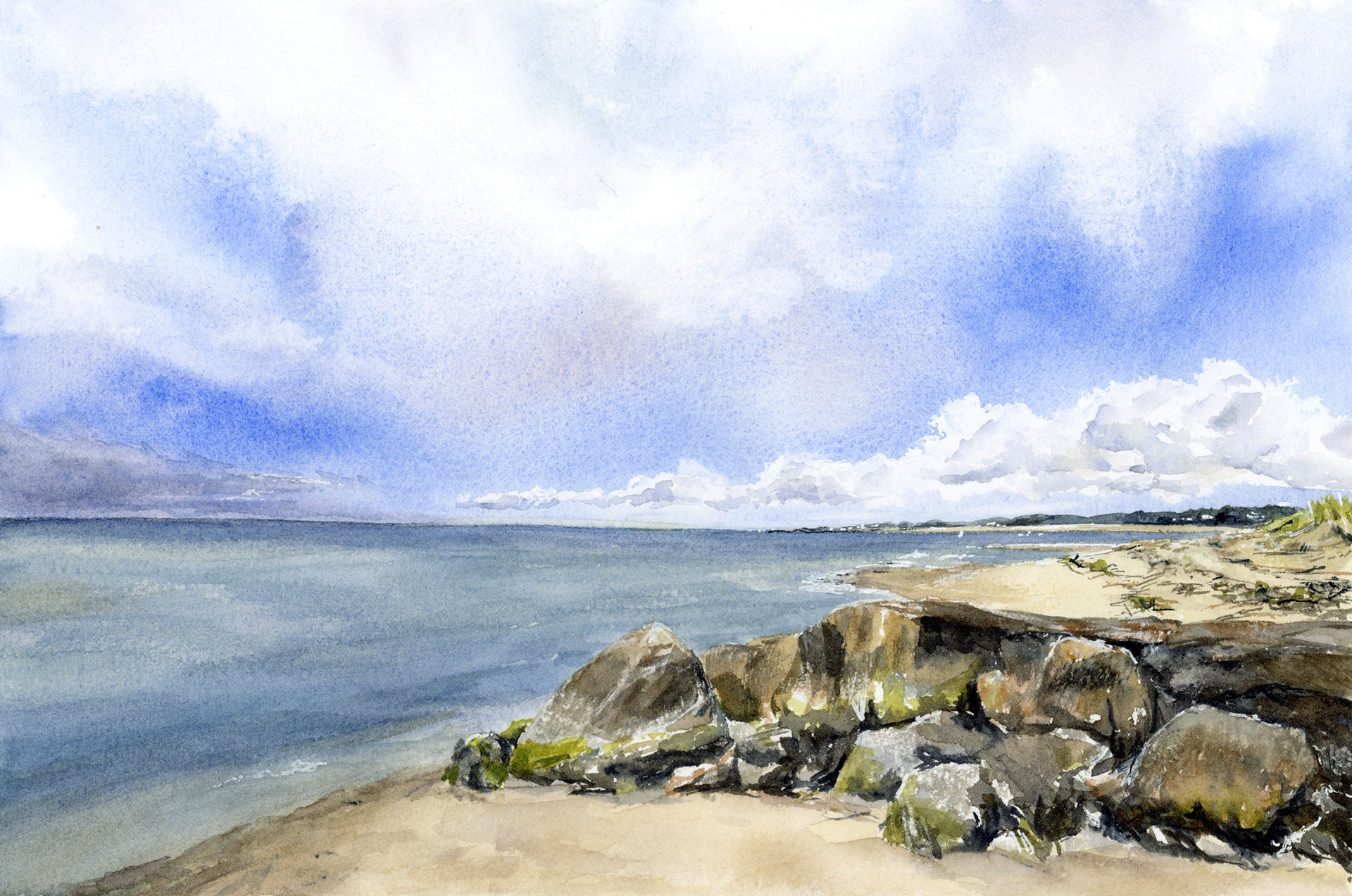 hardings beach walk • 7 1/2 x 11