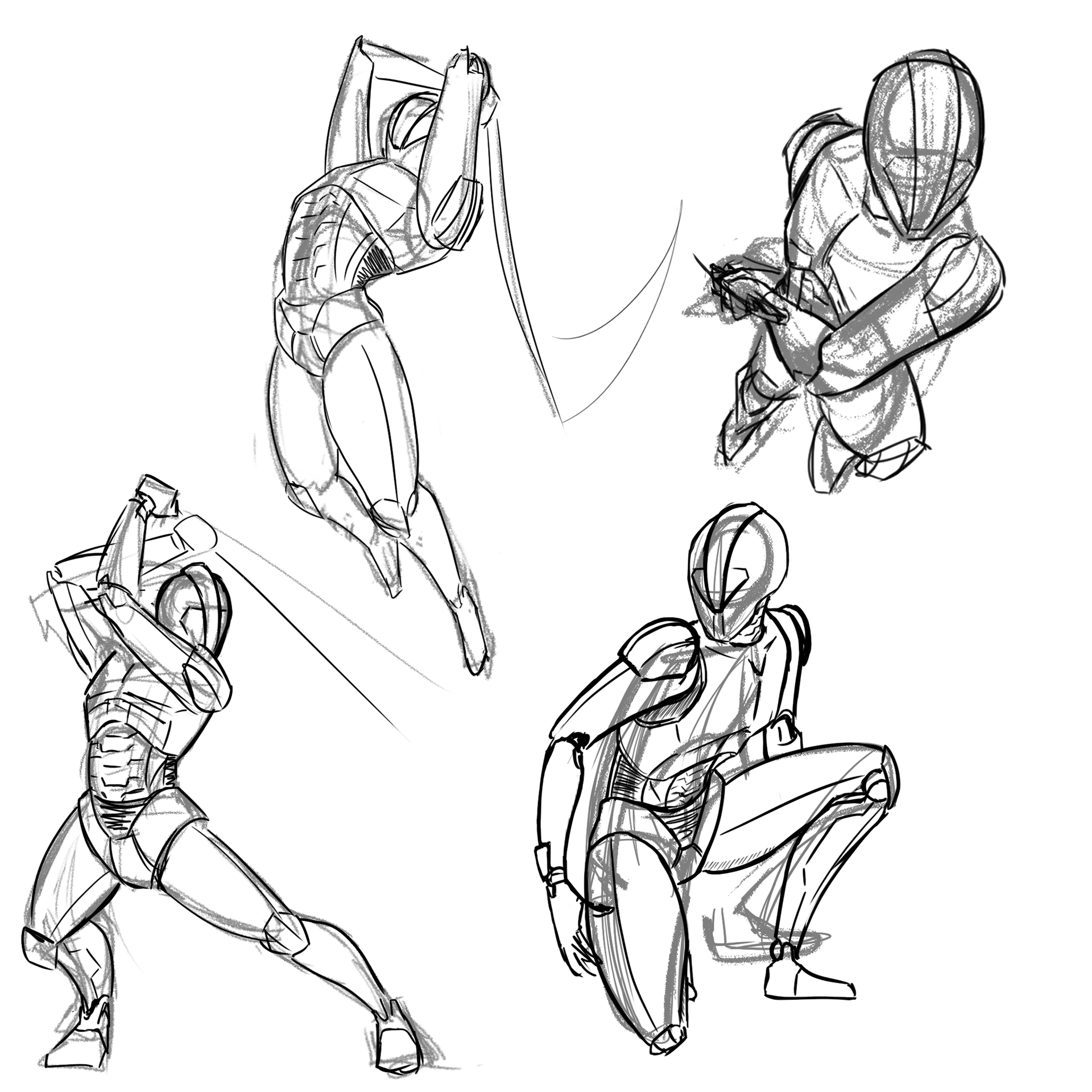 Robot Character Dynamic Pose Concept