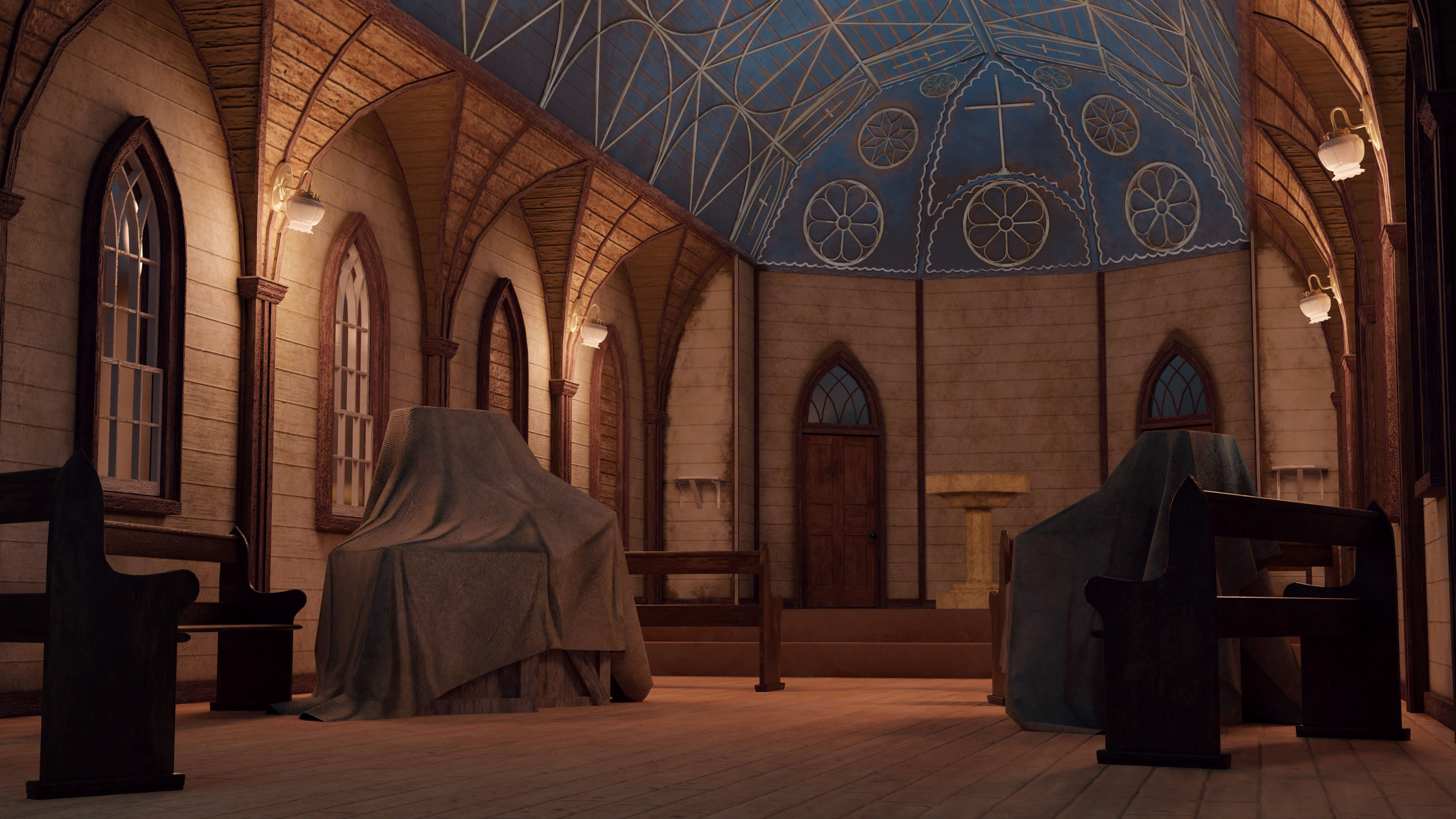 St. Pat's Church Stage - Rendered in Blender