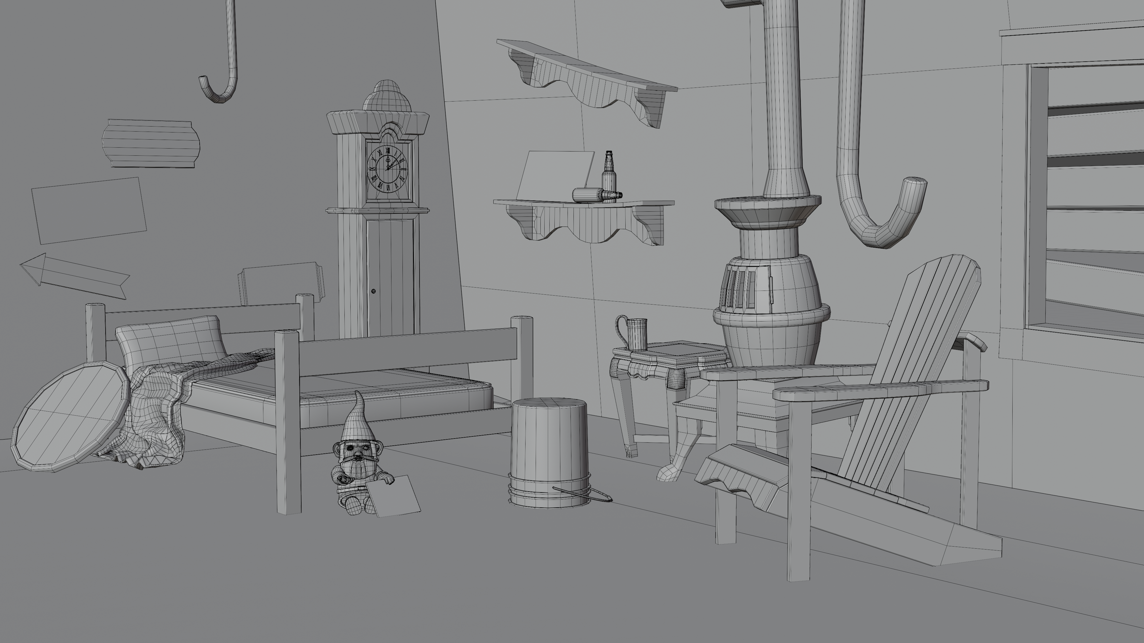 Britches' Stilt Shack - Wireframe