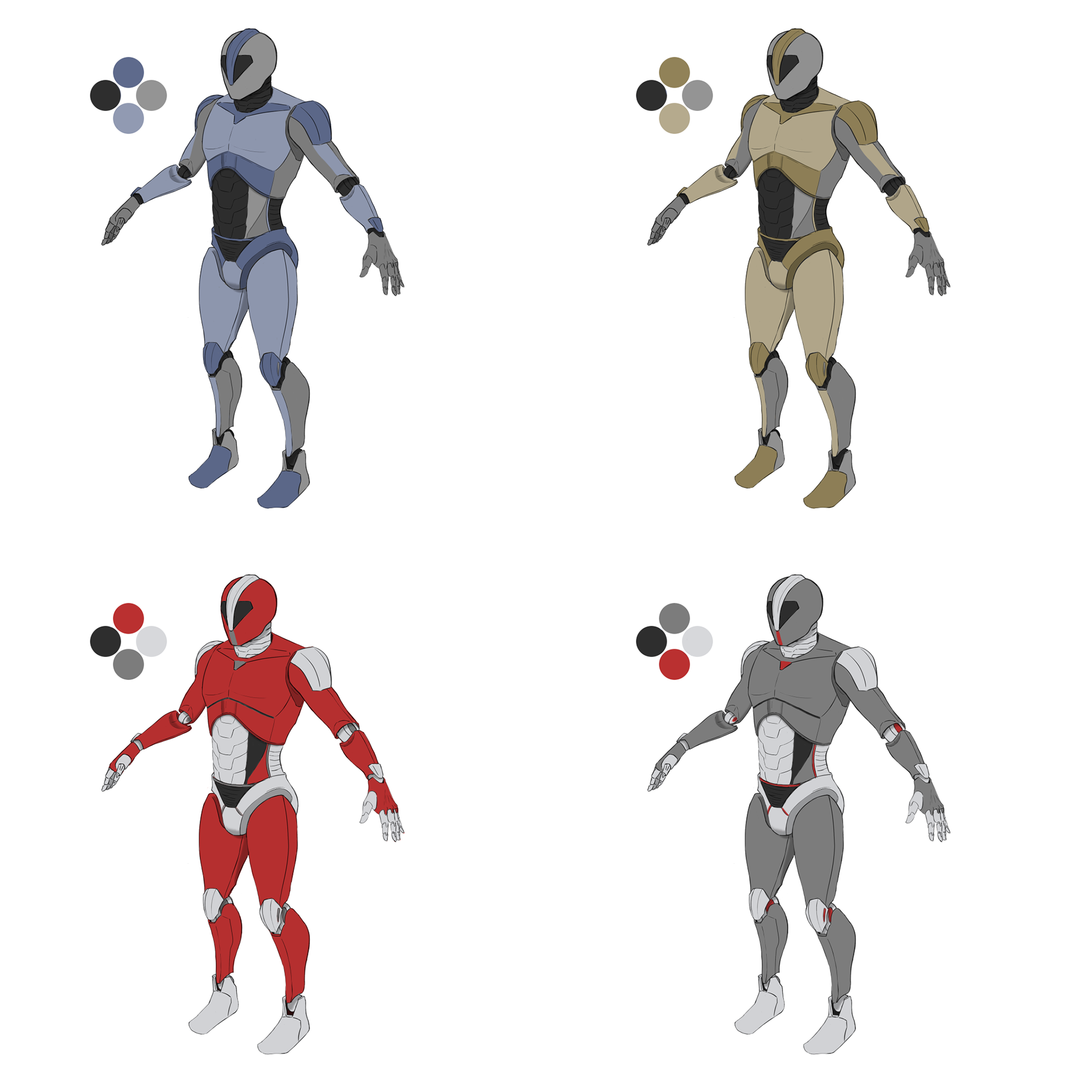 Robot Character Colour Concept