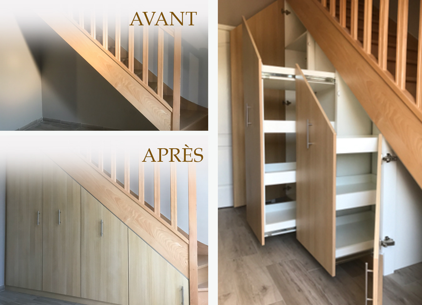 Placards sous escalier