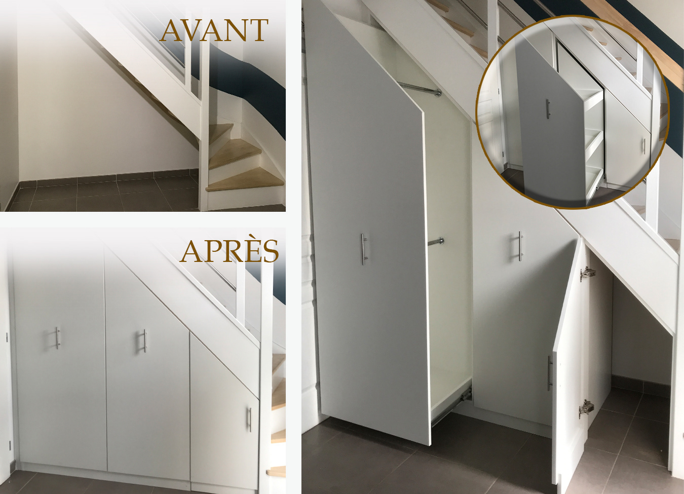 Placards sous escalier
