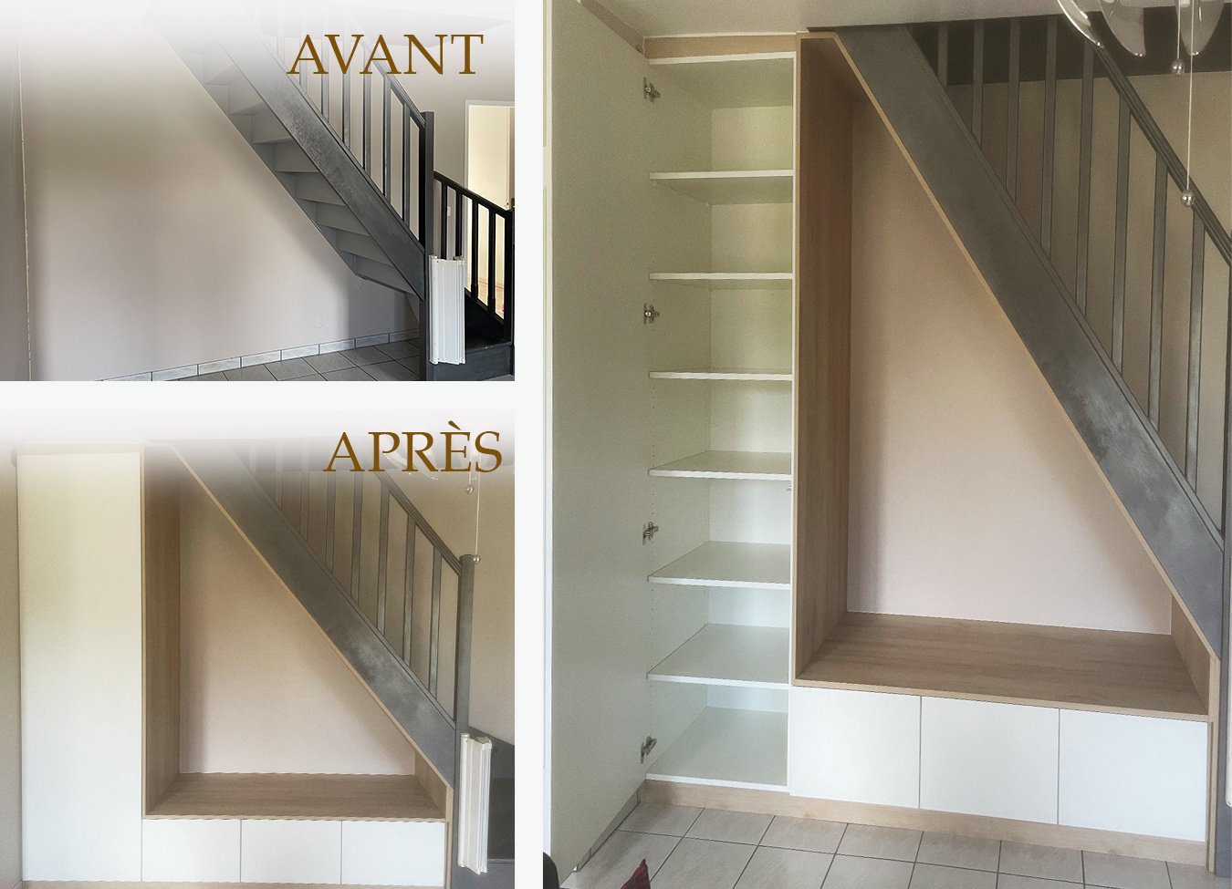 Placards sous escalier