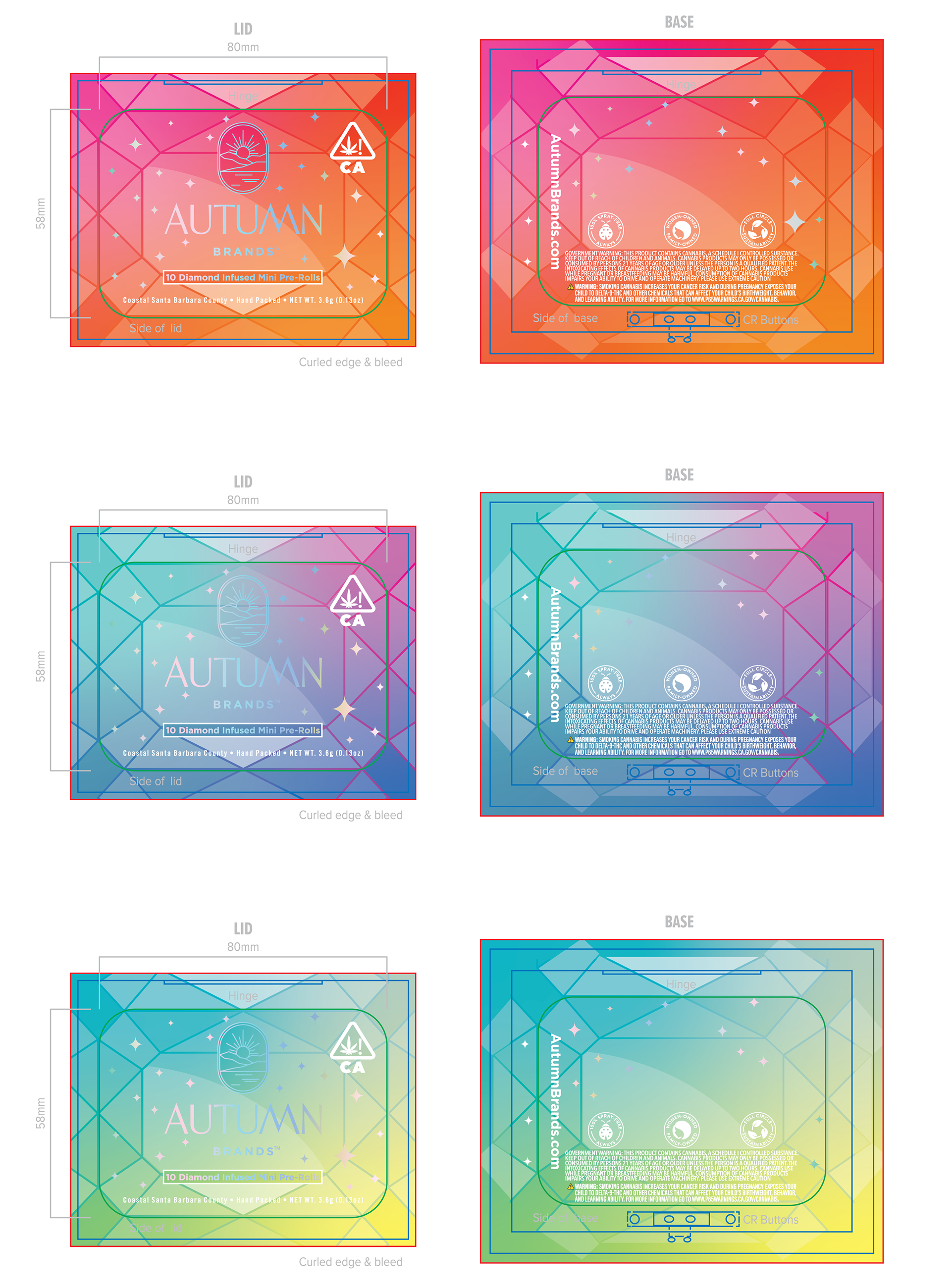 Diamond Infused Design with Holographic Touch added to the Original Branding