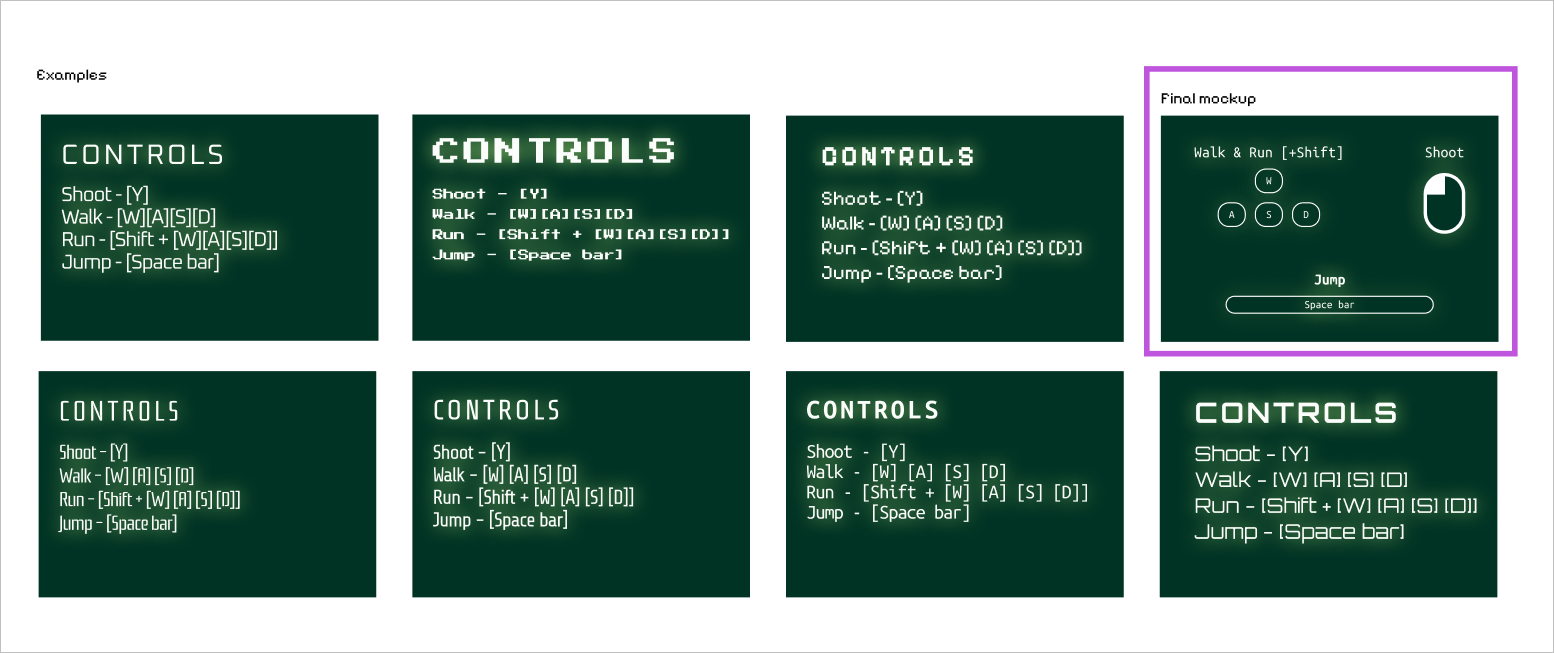Chosen design for a gun's pad
